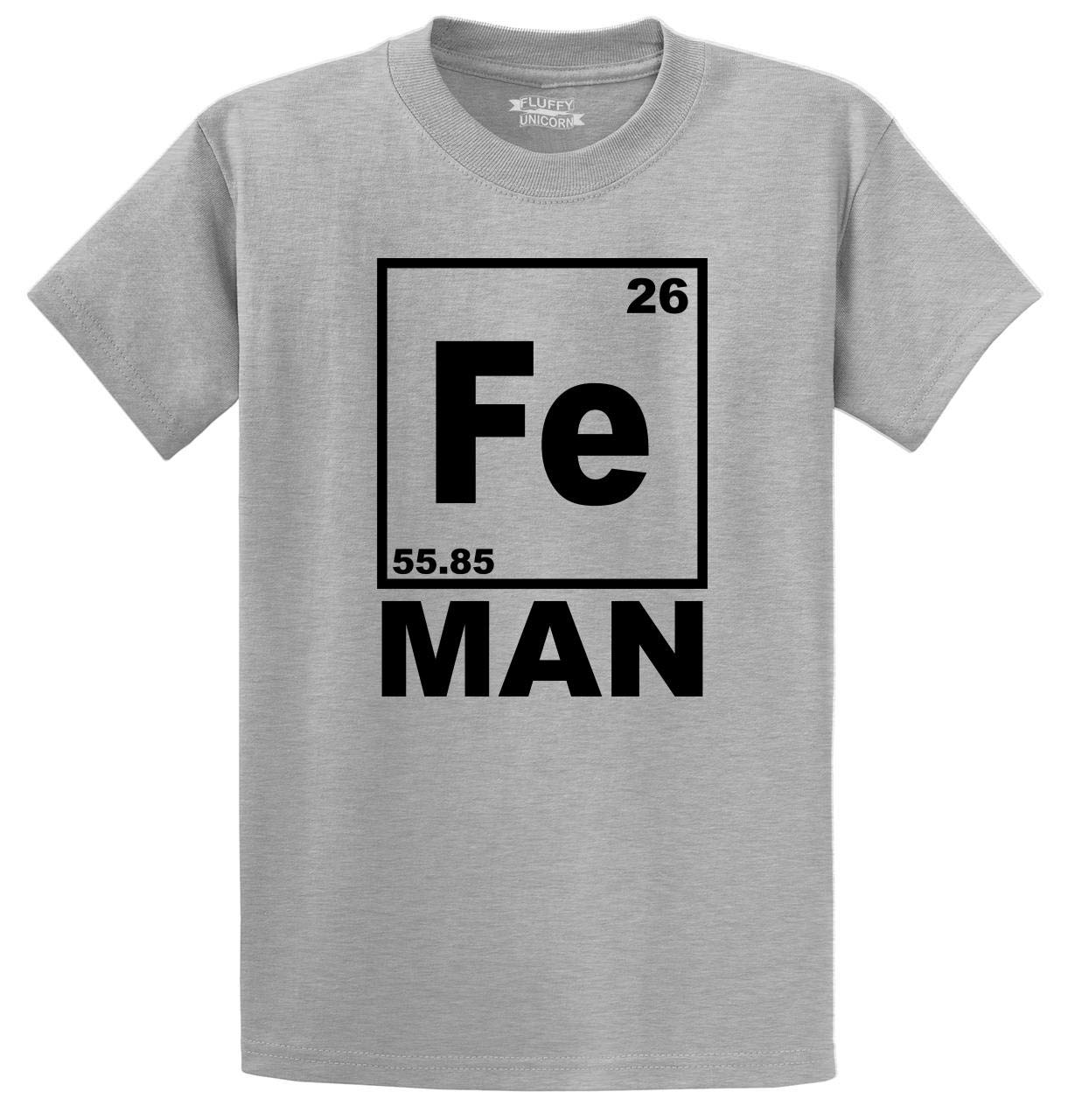 Funny Men's Iron Man Chemistry Periodic Table T-Shirt - Comical Science Geek Gift for Marvel Fans - Perfect for Cosplay, Comic Con & Casual Wear