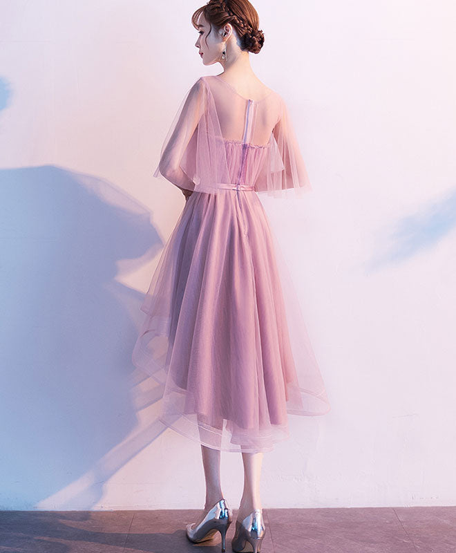 Elegant Pink Tulle Short Prom Dress & Homecoming Dress for Teens - Perfect for School Dances, Parties, and Special Occasions
