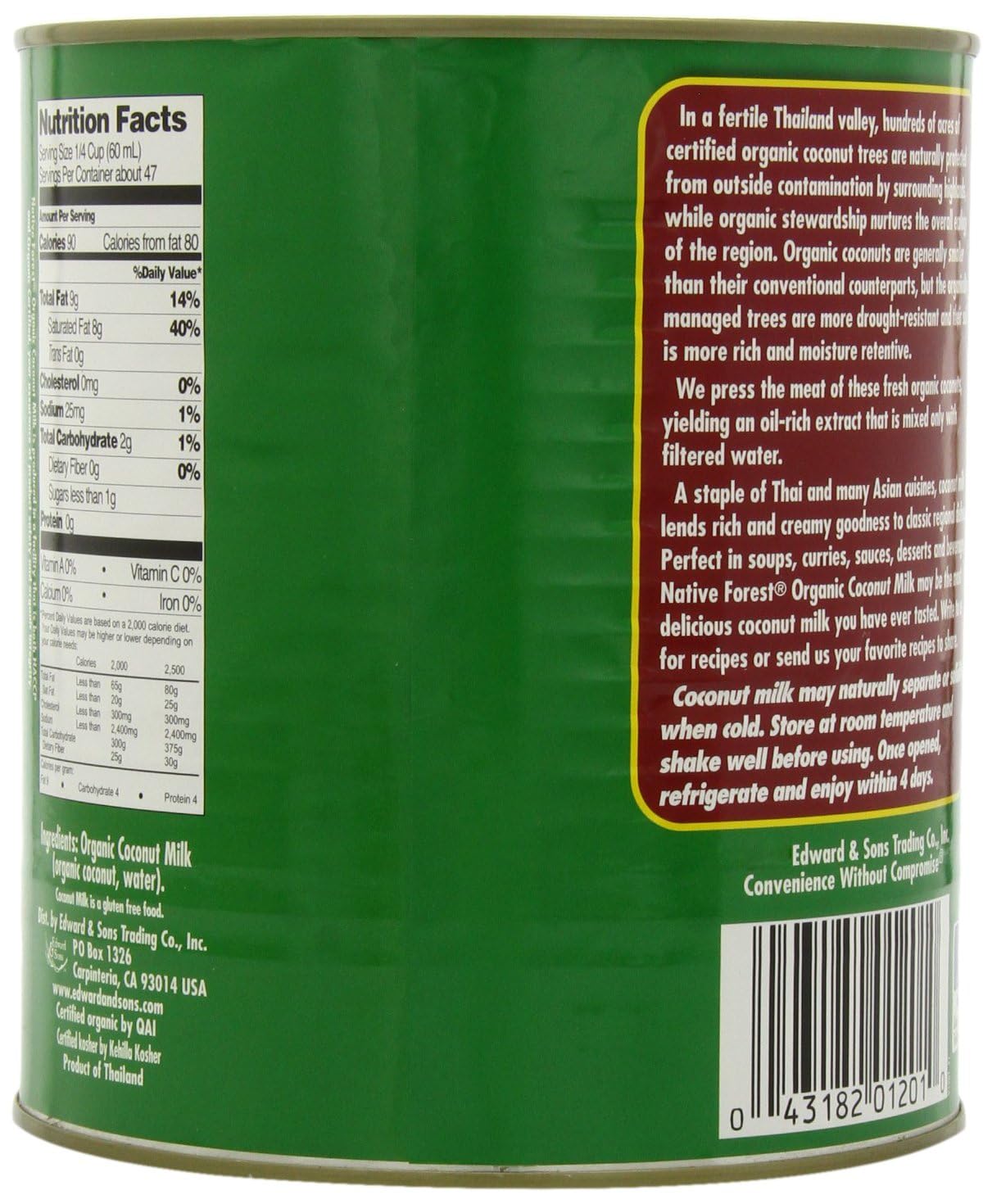 Organic Coconut Milk - Pure, Natural & Unsweetened for Smoothies, Baking & Cooking | Vegan, Gluten-Free & Dairy-Free Alternative | Perfect for Lattes, Curries & Desserts