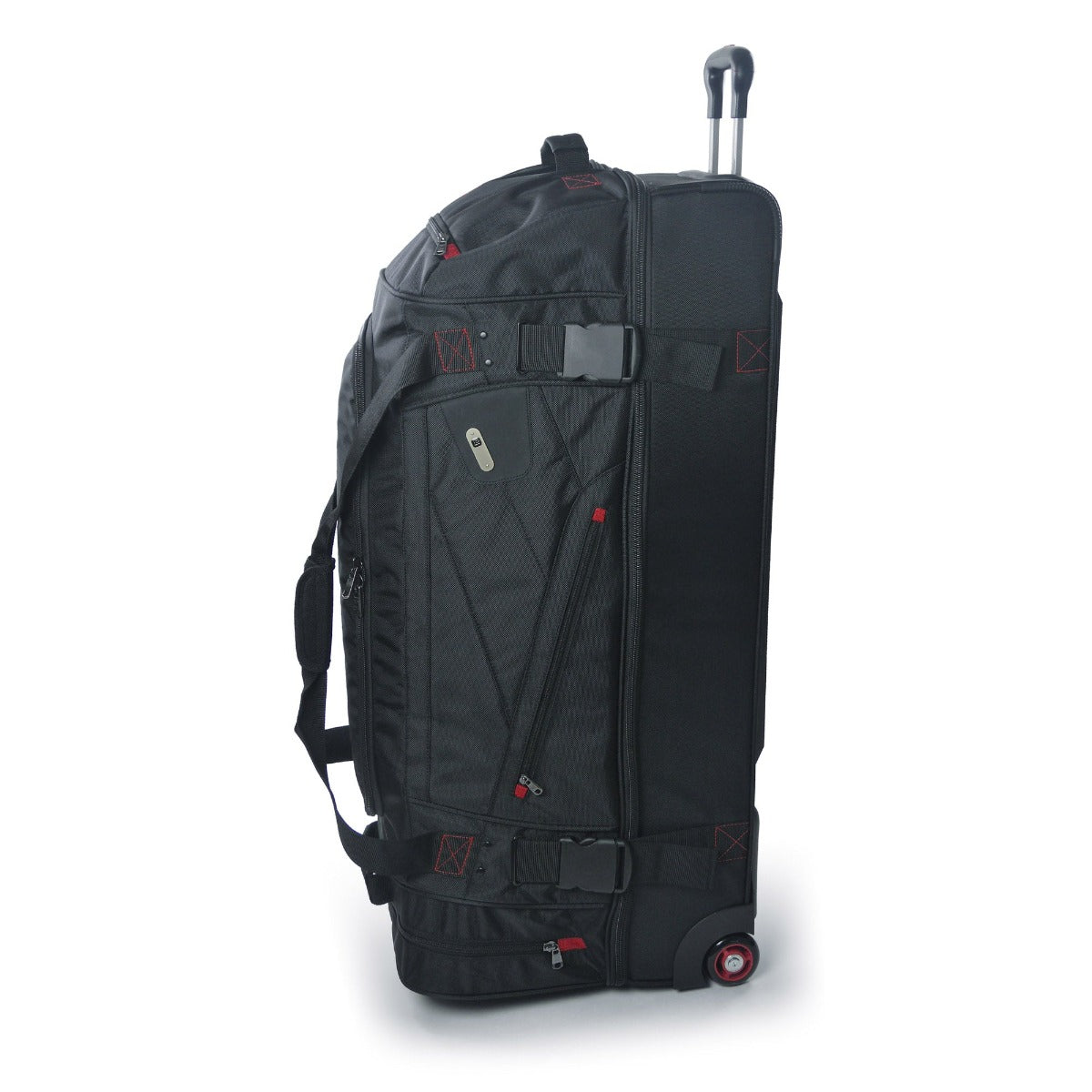 FŪL 36 Rolling Black Duffle Bag - Waterproof Travel Luggage with Wheels for Business Trips, Gym & Weekend Getaways | Tour Manager Approved Carry-On