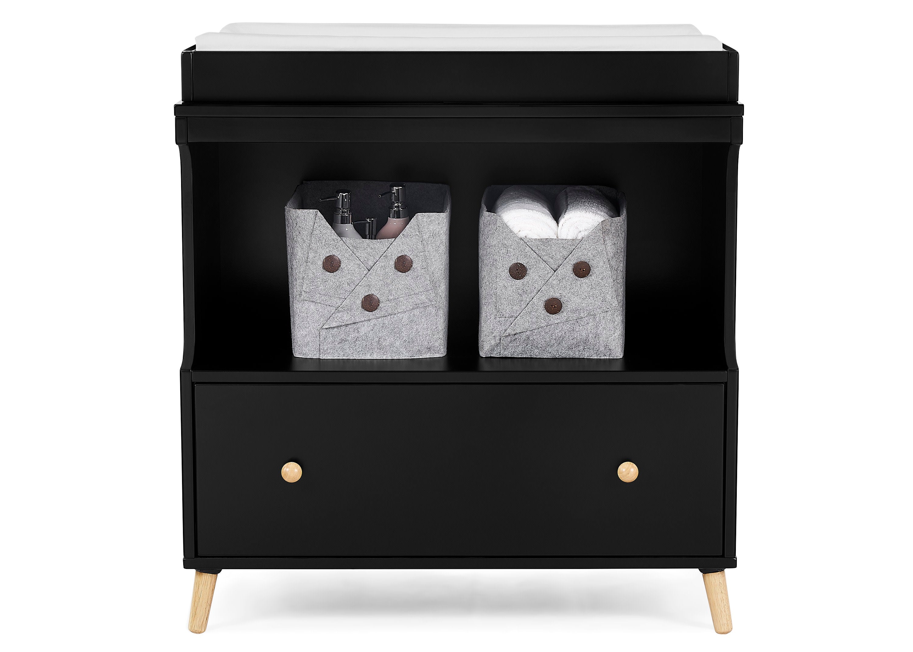 Essex Convertible Baby Changing Table with Storage Drawer - Nursery Dresser & Changing Station for Newborns & Toddlers