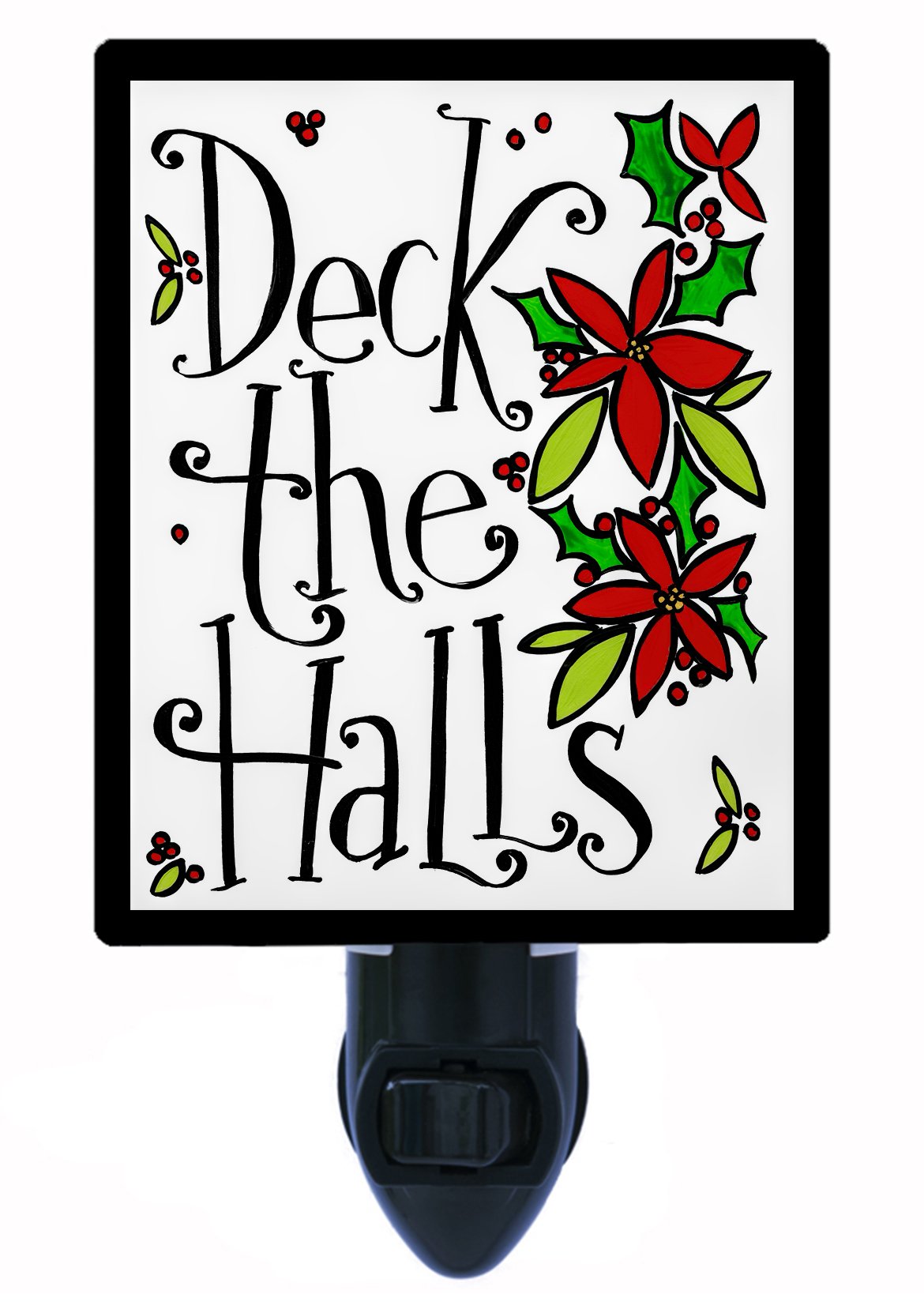 Christmas LED Night Light with 'Deck The Halls' Carol Tune - Perfect for Holiday Decor, Bedroom, Nursery & Festive Ambiance