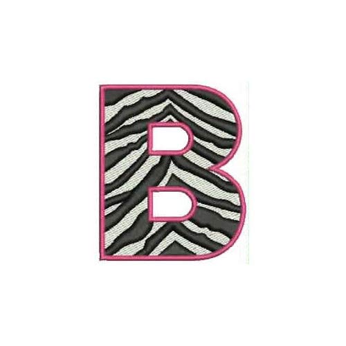 Threadart Machine Embroidery Design Bundles - Zebra Alphabet Caps (1) - USB Stick Included - Perfect for DIY Projects, Custom Apparel, and Personalized Gifts