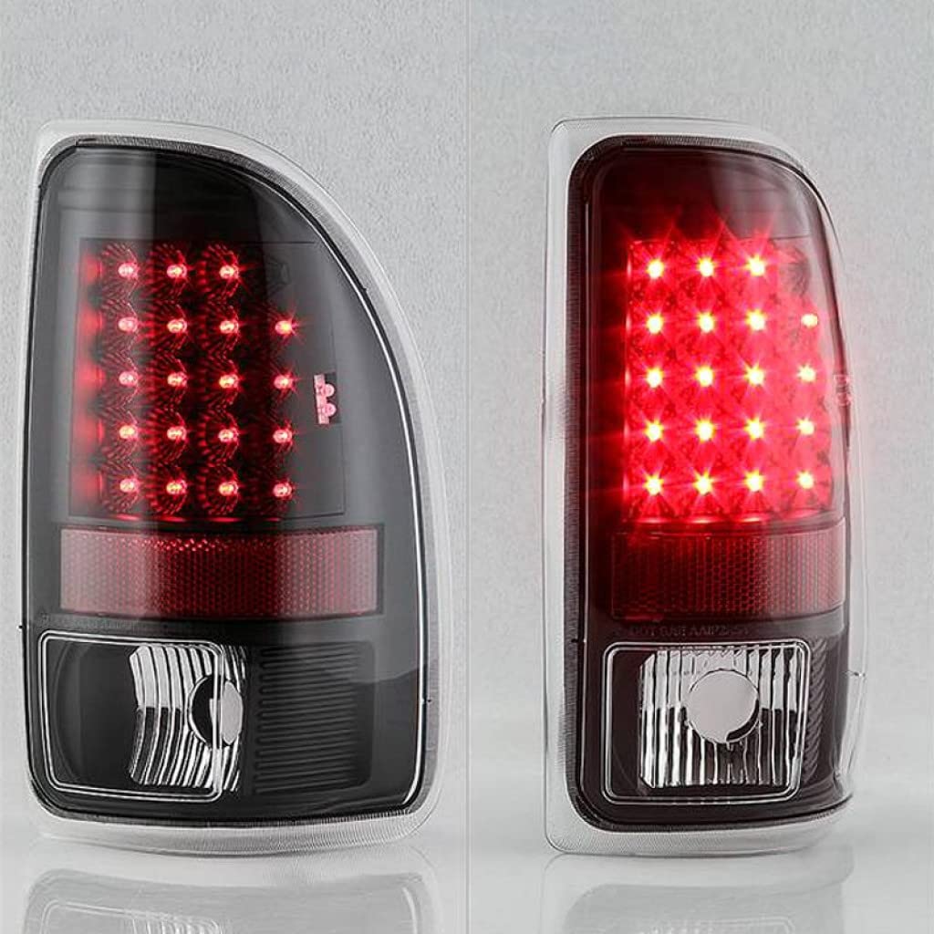 1997-2004 Dodge Dakota LED Tail Lights Pair - Black Spyder ALT-JH-DDAK97-LED-BK (9027017) | High-Performance Replacement for Enhanced Visibility & Style | Perfect for Off-Roading, Night Driving & Custom Truck Upgrades