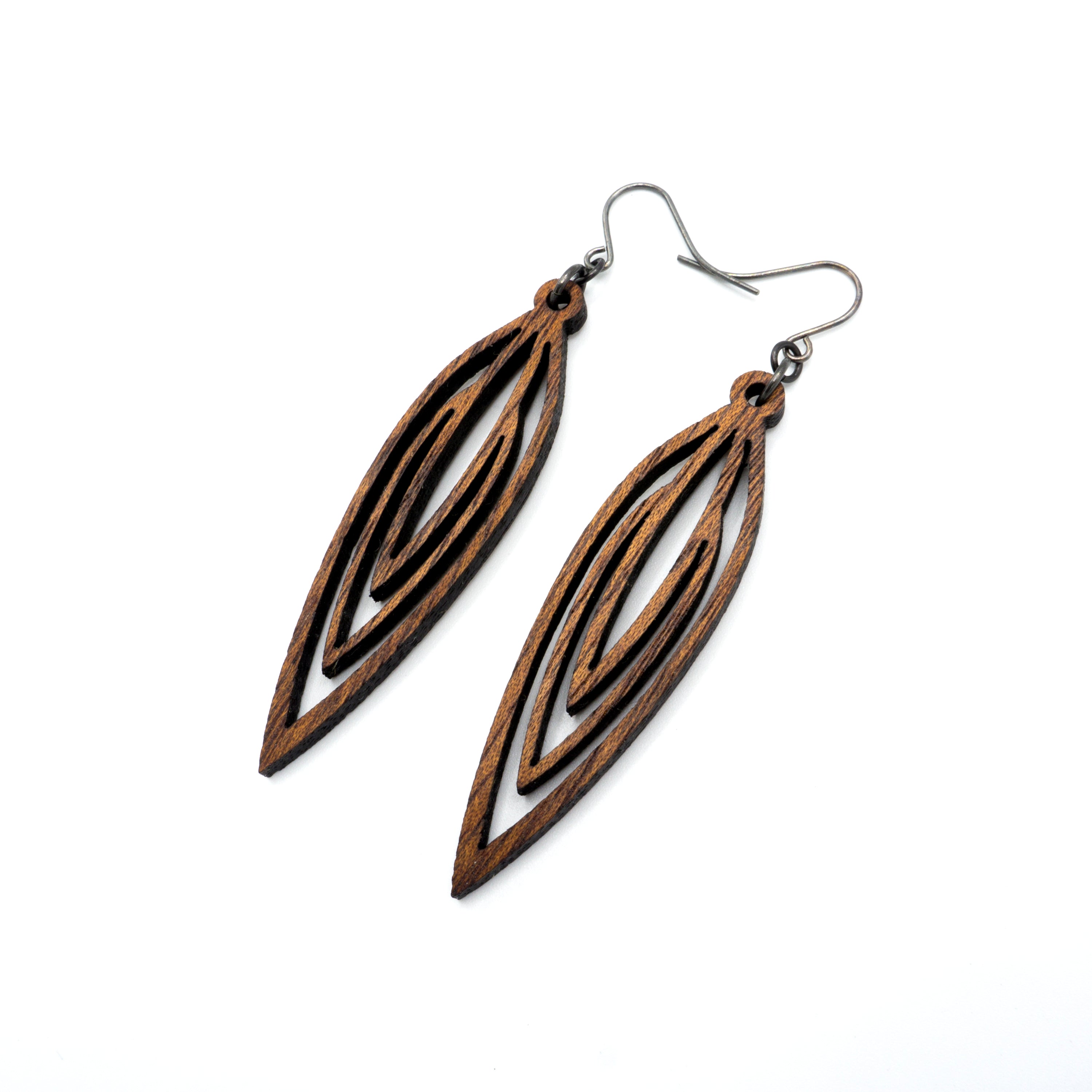 Handmade Walnut Wood Earrings for Women - Lightweight & Hypoallergenic Boho Style - Perfect for Festivals, Weddings & Everyday Wear