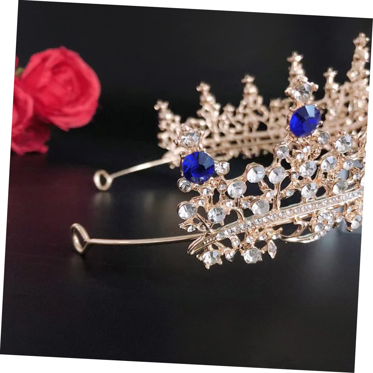 Elegant Rhinestone Diamond Crown Hair Ties & Tiara - Wedding Hair Accessories for Women | Floral Fancy Hair Clips for Bridal Banquets, Prom, and Special Occasions