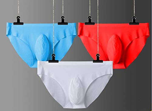 Men's Seamless Ice Silk Underwear - Ultra Thin See-Through Briefs & Sexy Bikini Shorts for Comfort & Style | Perfect for Summer, Sleepwear & Intimate Moments