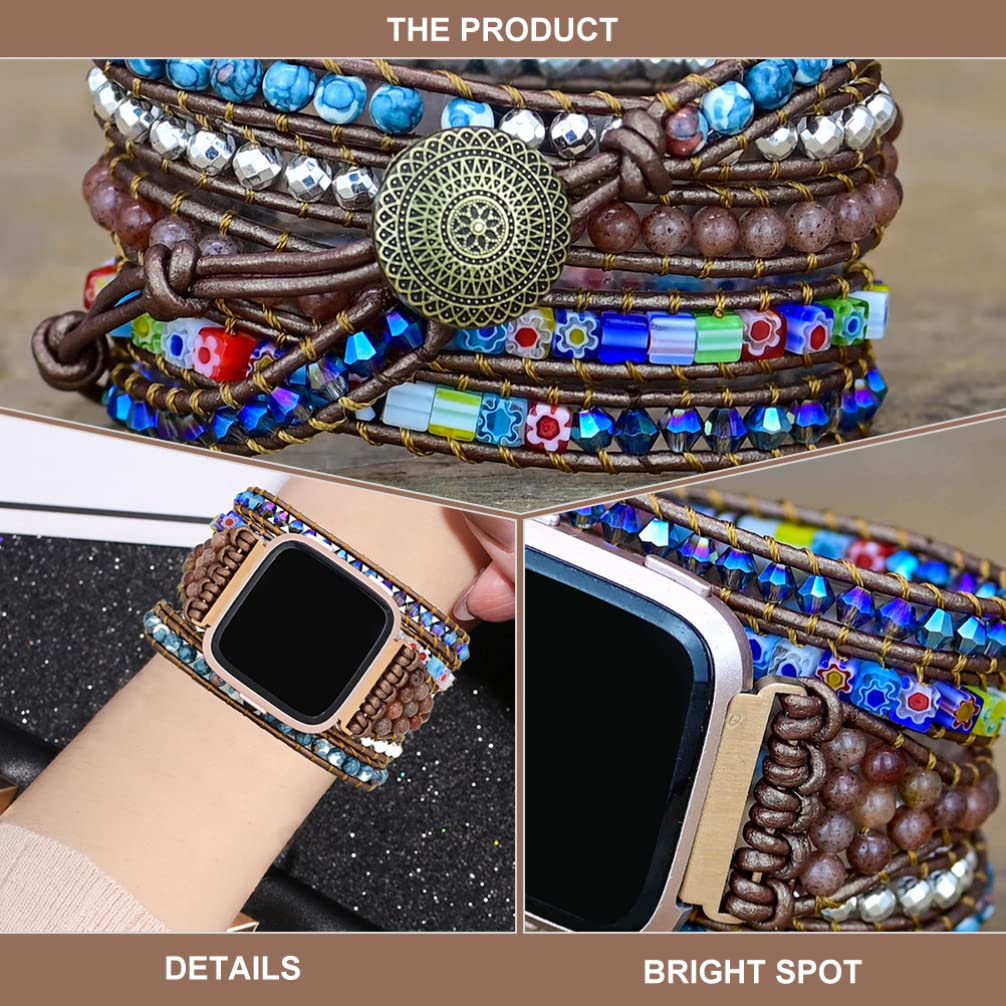 1pc Fashion Woven Beaded Watch Band - Decorative Replaceable Wrist Strap for Women & Men - Perfect for Casual Wear, Boho Style & Unique Accessories