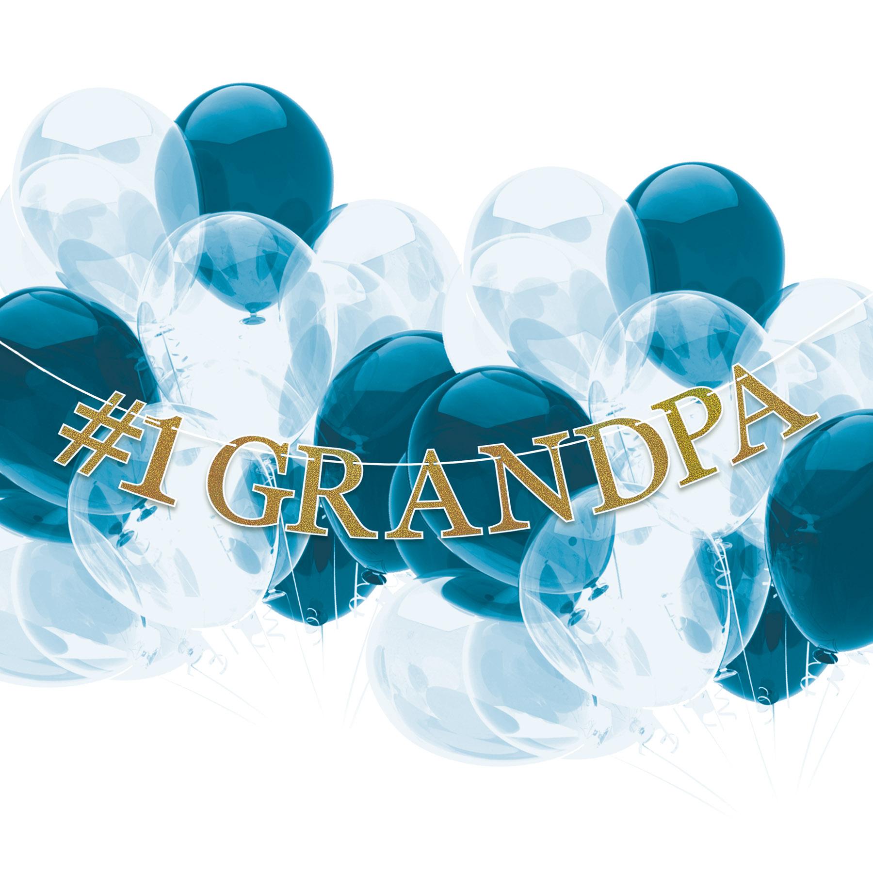 12 Pack Beistle Grandparent's Day #1 Grandpa Streamers - Colorful Party Decorations for Grandparents Day Celebrations, Family Reunions & Birthday Parties