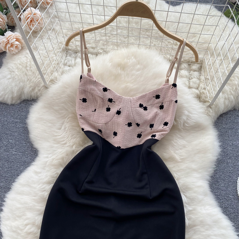 French Polka Dot Spaghetti Strap Dress - Summer Sheath Dress for Women | Beach Wedding, Cocktail Party & Vacation Outfit