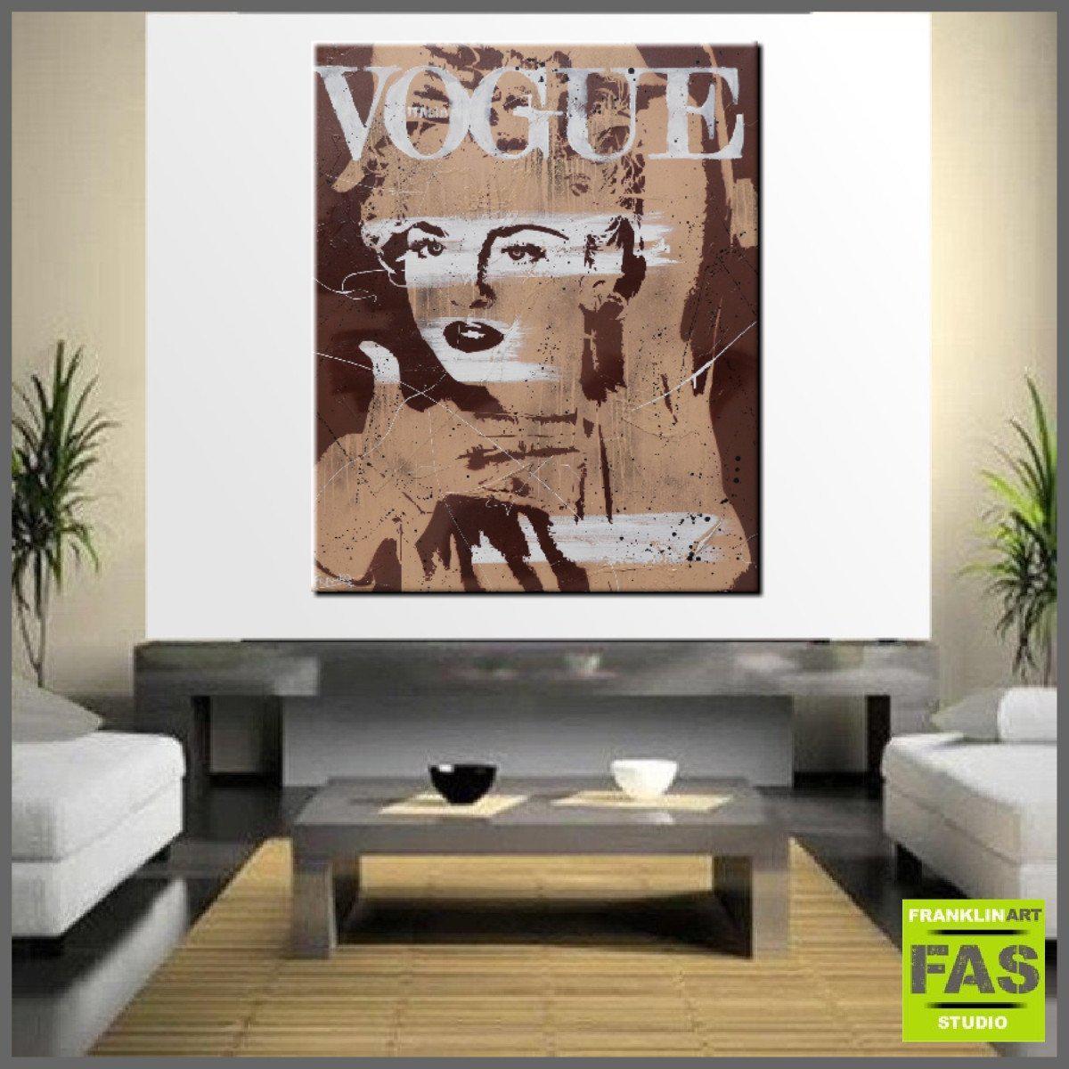 120cm x 100cm Creamy Vogue Madonna Pop Art Canvas Painting - Modern Home Decor for Living Room, Bedroom & Office Wall Art