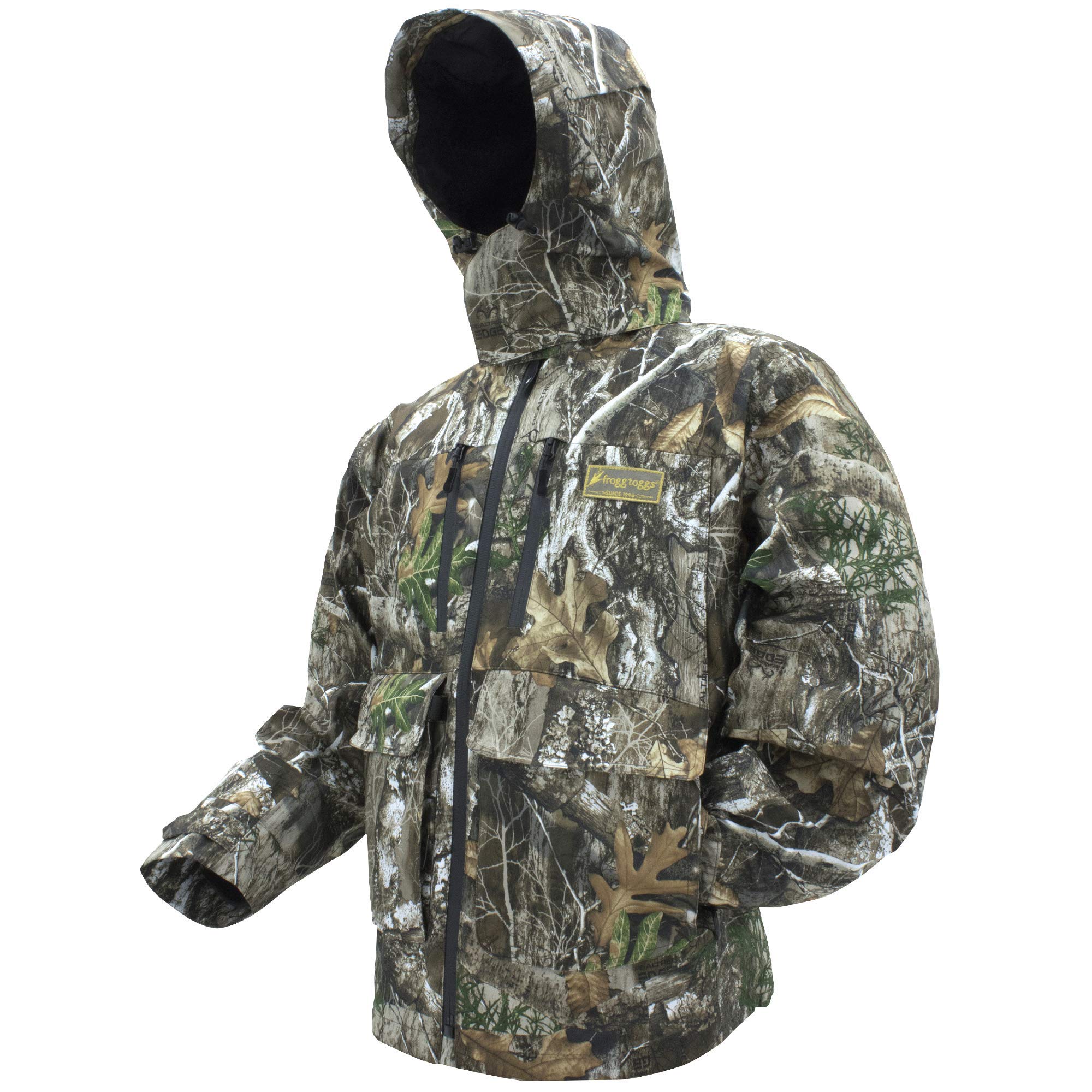FROGG TOGGS Men's Camo Waterproof Rain Jacket - Lightweight Hunting & Fishing Raincoat for Outdoor Adventures - Compatible with Co-Pilot Puff Jacket & Vest Liners