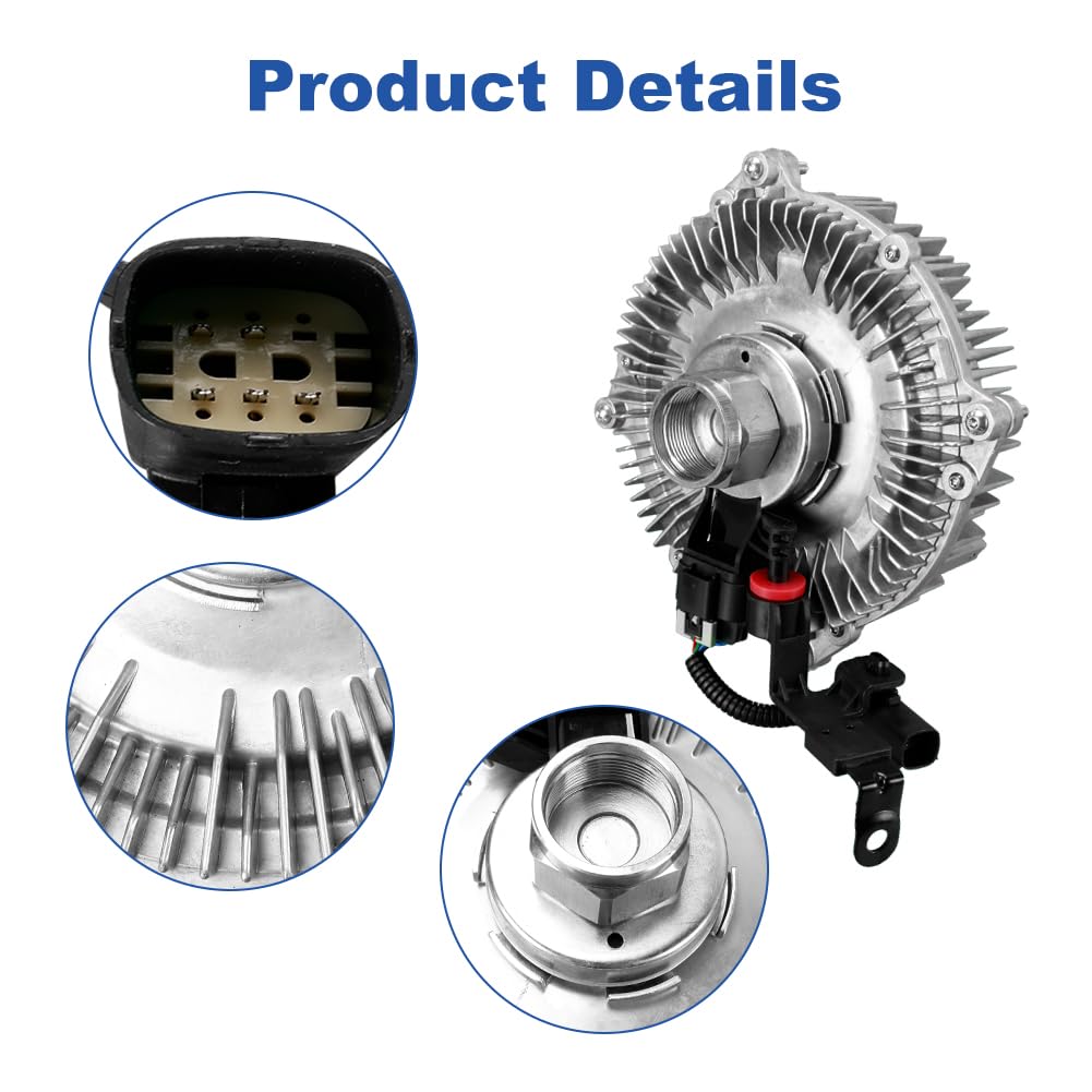 High Performance Cooling Radiator Fan Clutch Replacement for Ford F-250 F-350 F-450 F-550 Super Duty 2011-2019 | Compatible with 6.7L V8 Diesel Engine | Direct Fit for BC3Z8A616D | Perfect for Off-Roading, Towing & Heavy Duty Use