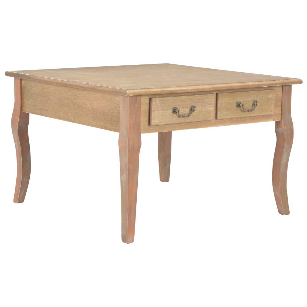 VidaXL Brown Wood Coffee Table with Storage - 31.5