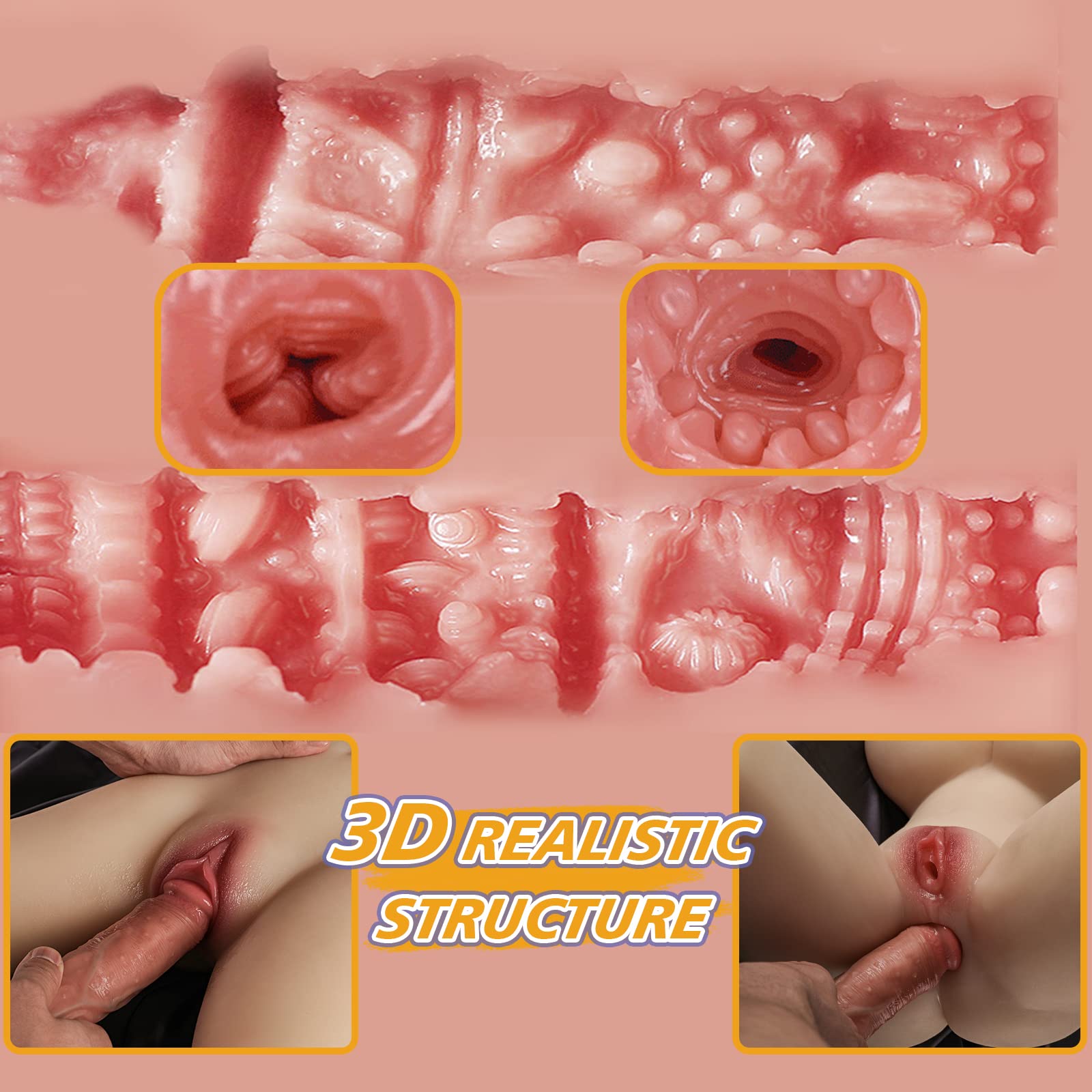 22LB Realistic Male Masturbator - Lifelike Female Torso Love Doll with Soft Gel Breasts & Dual Vaginal/Anal Holes | Adult Sex Toy for Men's Pleasure & Solo Play | Perfect for Discreet Home Use & Stress Relief