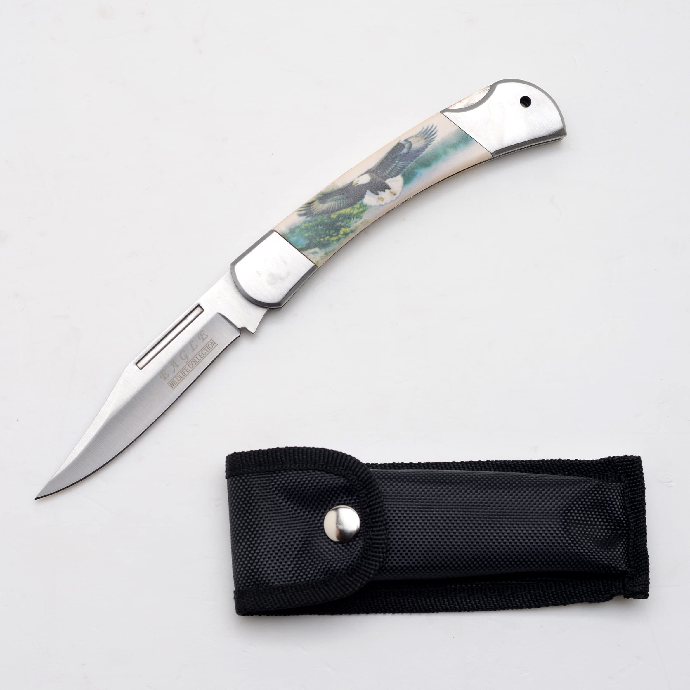Premium Snake Eye Tactical Lockback Folding Pocket Knife - Eagle Engraved Collector's Edition with Ergonomic Handle - Perfect for Outdoor Camping, Survival Gear & Everyday Carry (EDC)