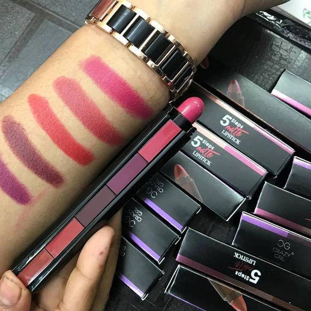 Girls Ultra Smooth Beauty Creamy Matte 5-in-1 Fantastic Lipstick - The Reds (7.5g) | Long Lasting Moisturizing Lip Color for Daily Wear, Parties & Special Occasions