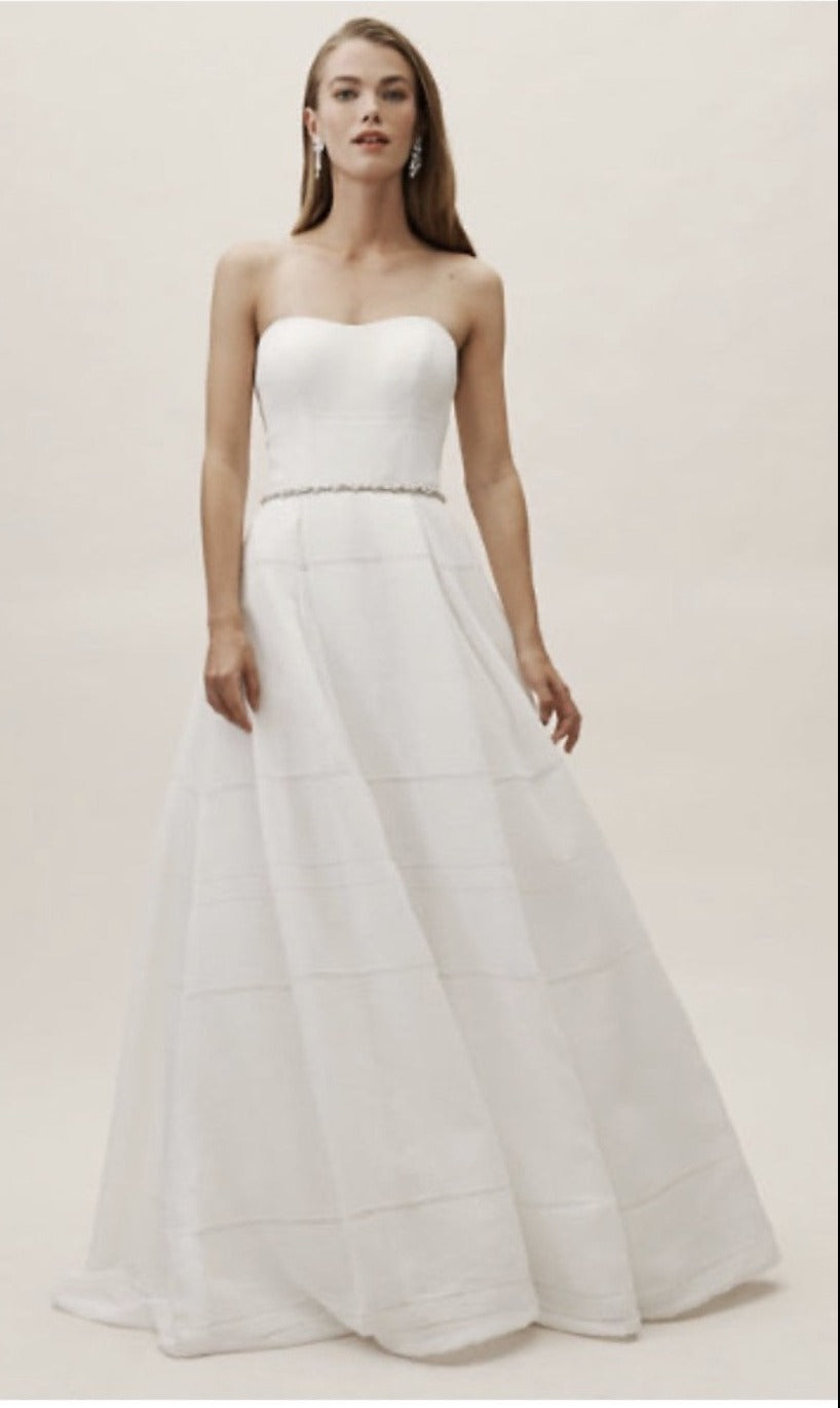 BHLDN Whispers & Echoes Bellevue Wedding Gown - Elegant Lace Bridal Dress for Formal Ceremonies & Romantic Photoshoots