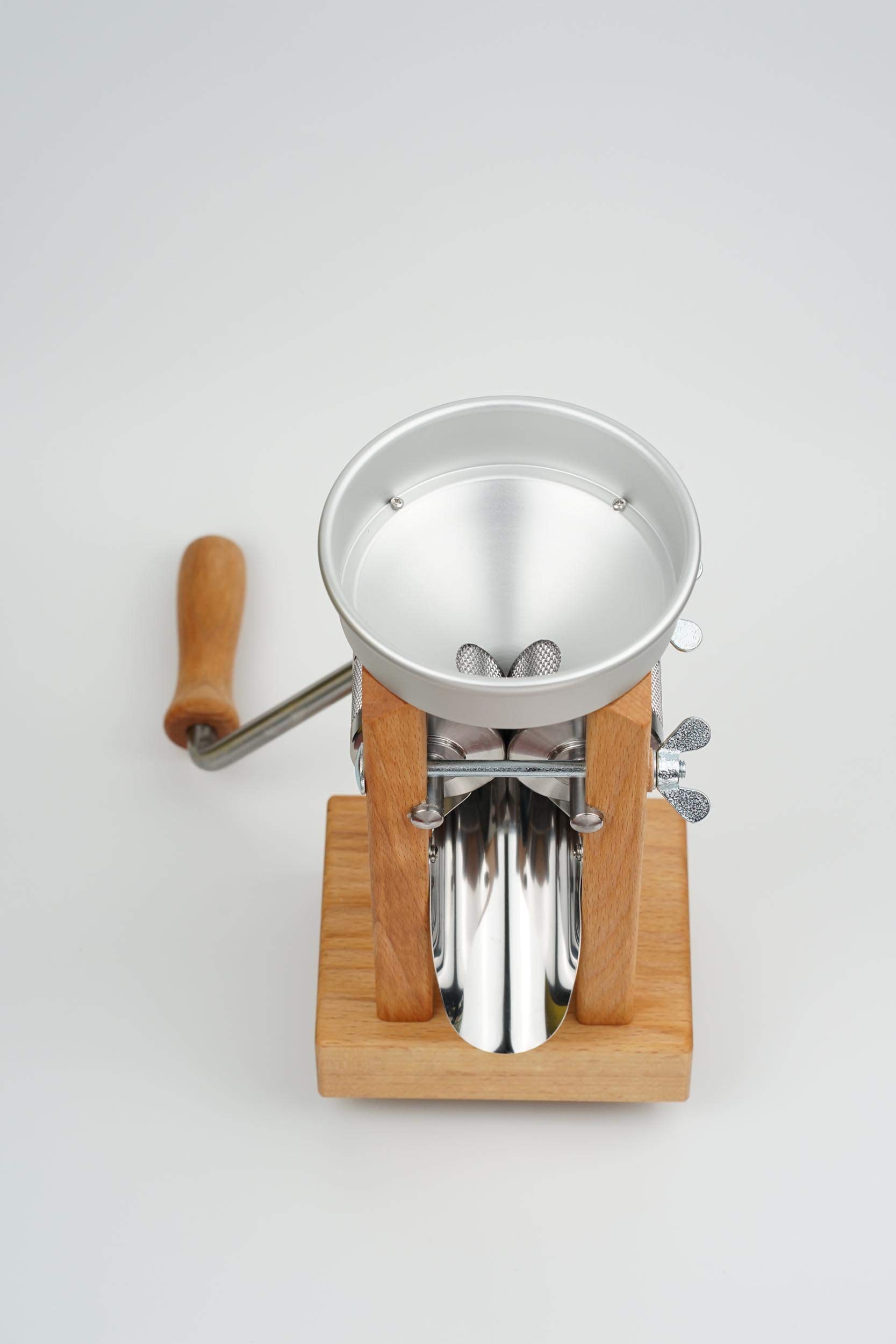 Premium Wooden Aschenfelder Grain Squeeze Table Model with Aluminum Funnel - 20