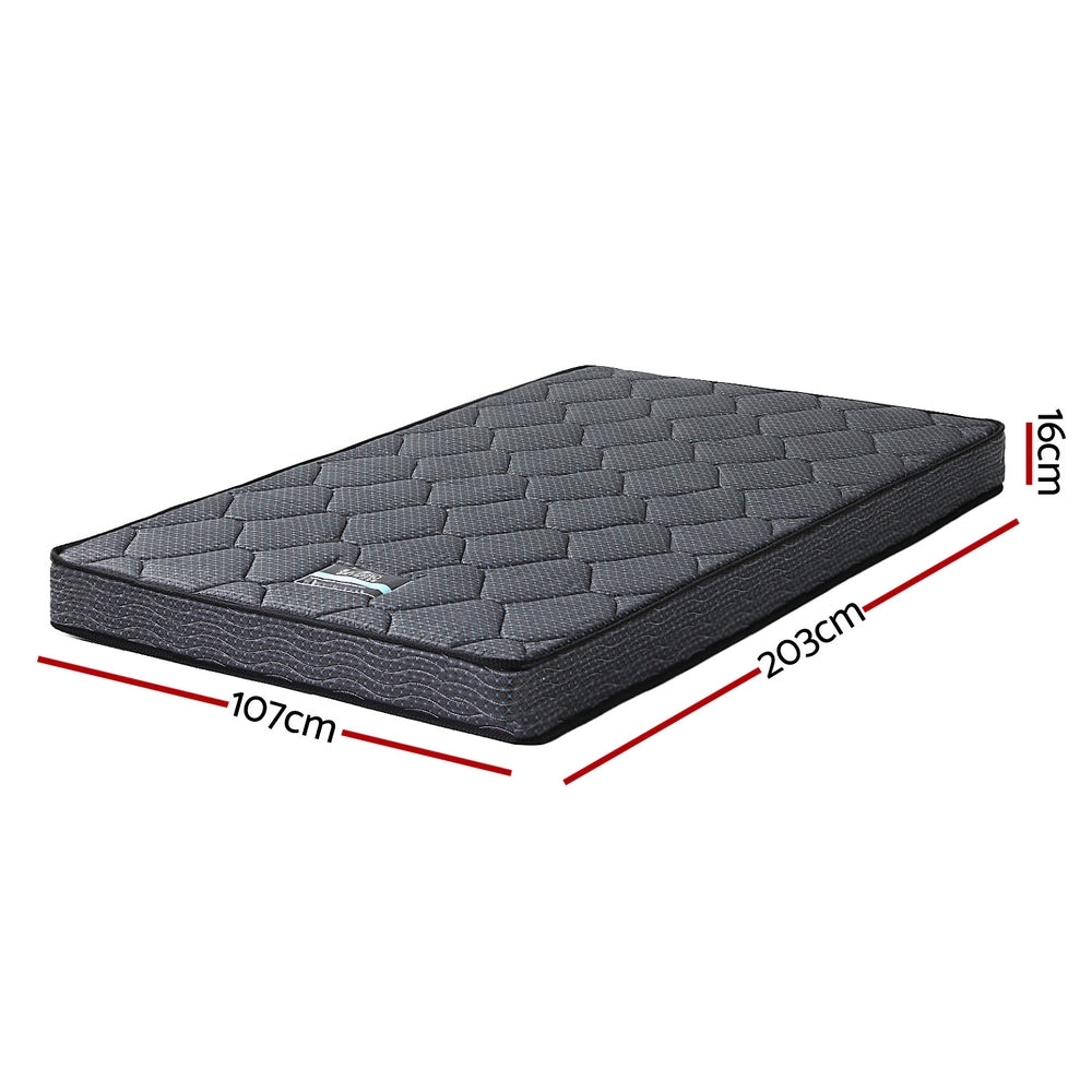 16cm Giselle Bonnell Spring Mattress - King Single Size for Ultimate Comfort | Perfect for Bedrooms, Guest Rooms & Dormitories