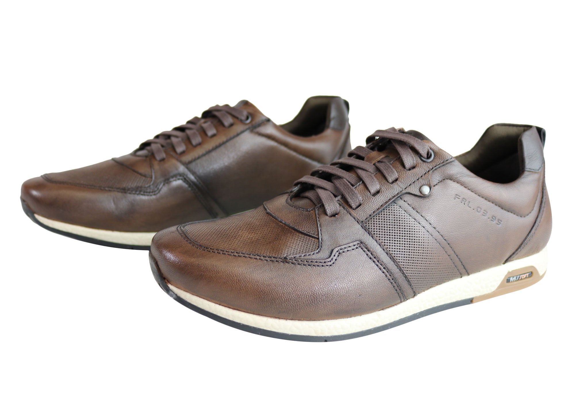 Ferricelli Oscar Men's Genuine Leather Lace-Up Casual Shoes - Handcrafted in Brazil - Perfect for Office, Dating & Everyday Wear