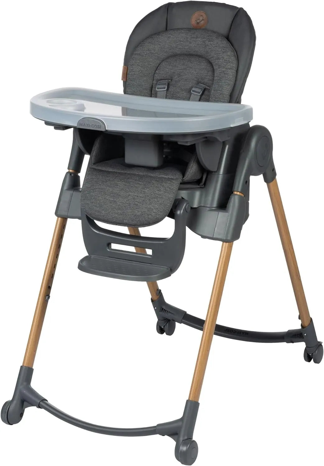 Minla High Chair for Babies & Toddlers - Classic Graphite Color - Adjustable Height & Reclining Seat - Perfect for Dining, Feeding & Playtime