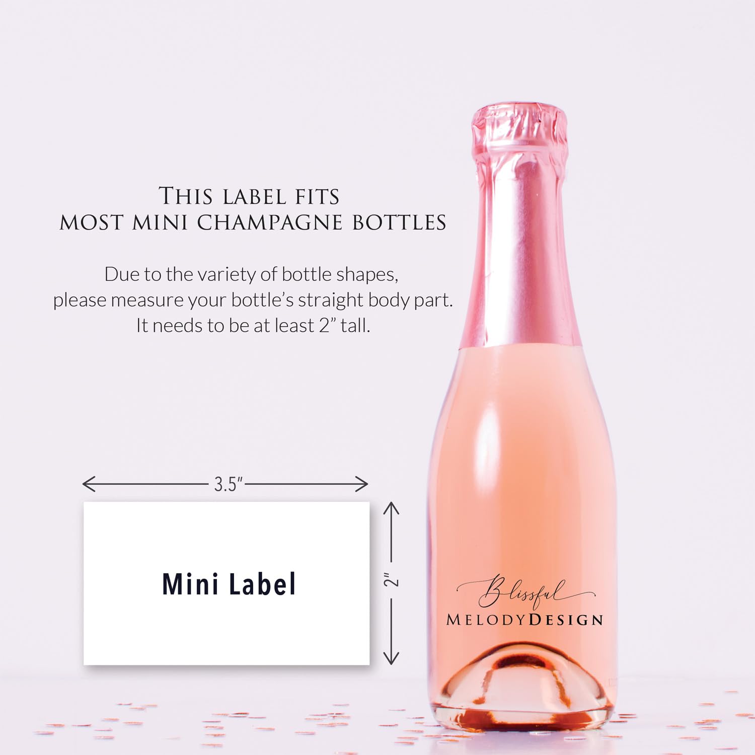 Custom Waterproof Mini Champagne Bottle Labels - Personalized Wedding, Anniversary, Bridal Shower & Birthday Party Stickers in Burgundy Navy Blue Floral Design | Perfect for Romantic Celebrations & Special Occasions