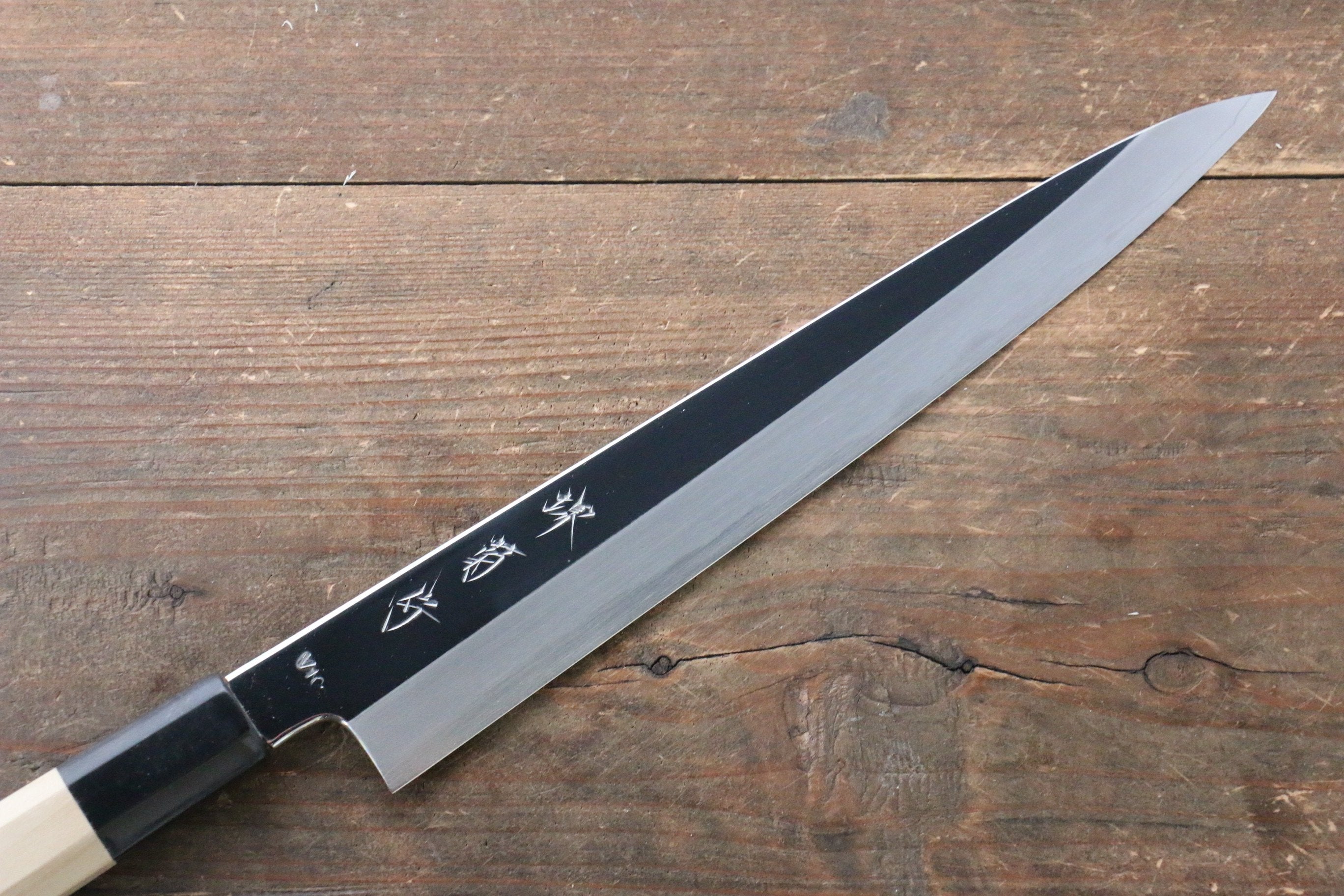 Premium Kikumori VG10 Stainless Steel Sujihiki Knife 240mm - Mirror Polished Blade with Magnolia Wood Handle - Perfect for Sushi, Sashimi & Meat Slicing