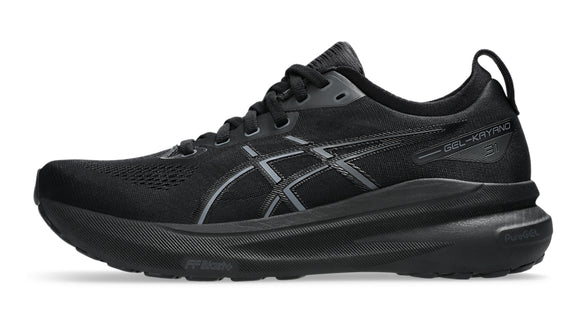 ASICS Gel Kayano 31 GS Running Shoes for Kids - Black/Black | Lightweight Cushioned Sneakers for School, Sports & Daily Wear