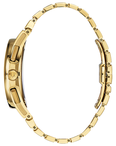 Bulova 97A144 Curv Gold-Tone Stainless Steel Men's Watch - Luxury Dress Watch for Business, Formal Events & Gifts