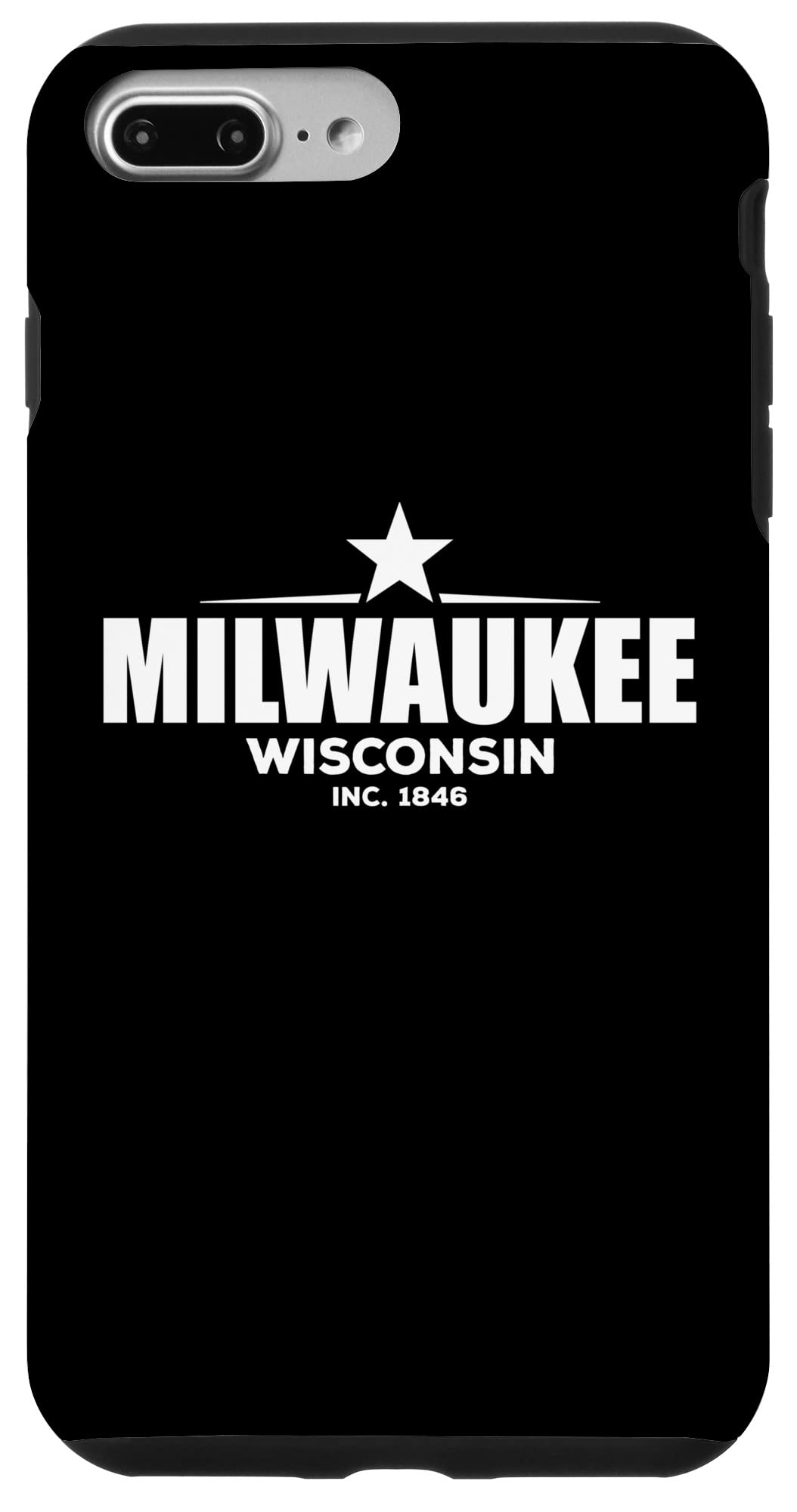 Premium Shockproof iPhone 7 Plus/8 Plus Case - Milwaukee Wisconsin Skyline Design - Durable Protection for Everyday Use & Outdoor Activities