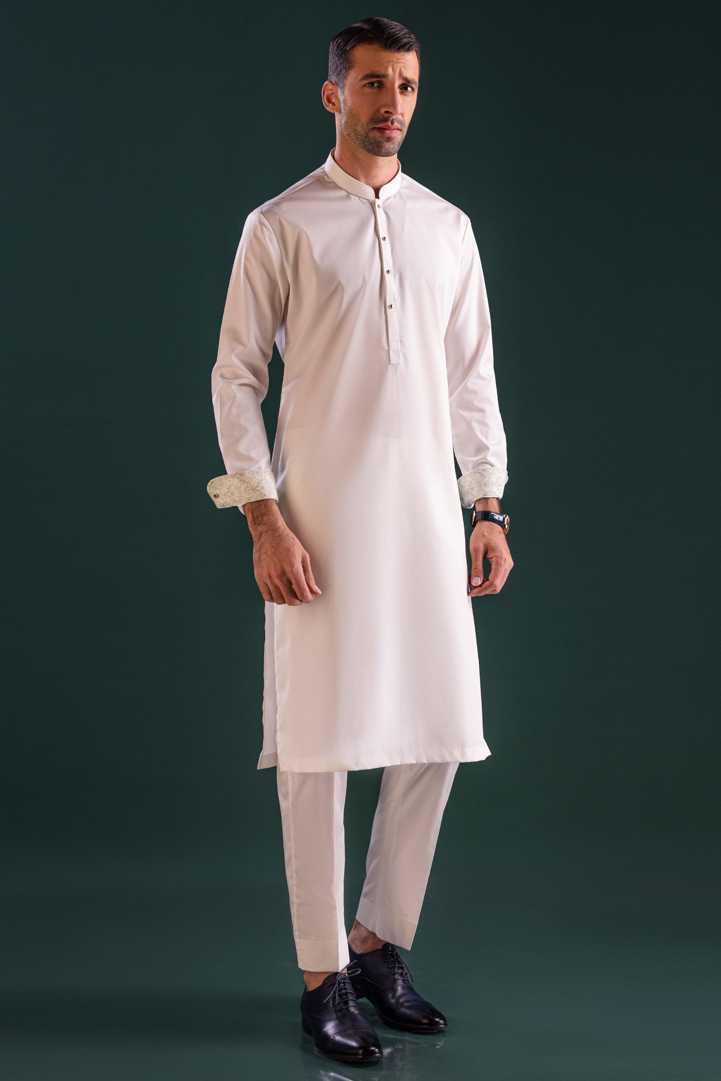 Premium Cotton White Kurta Trouser Set for Men - Comfortable & Stylish Ethnic Wear - Perfect for Festivals, Weddings & Cultural Events