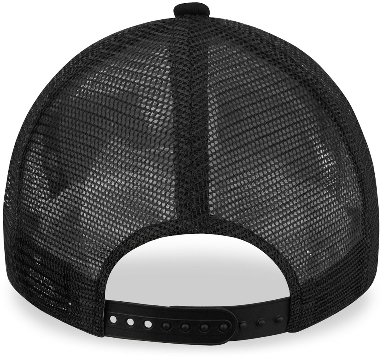 Los Angeles Dodgers New Era All Black Trucker Cap - Adjustable Snapback Hat for Men & Women - Perfect for Baseball Games, Streetwear & Casual Outfits