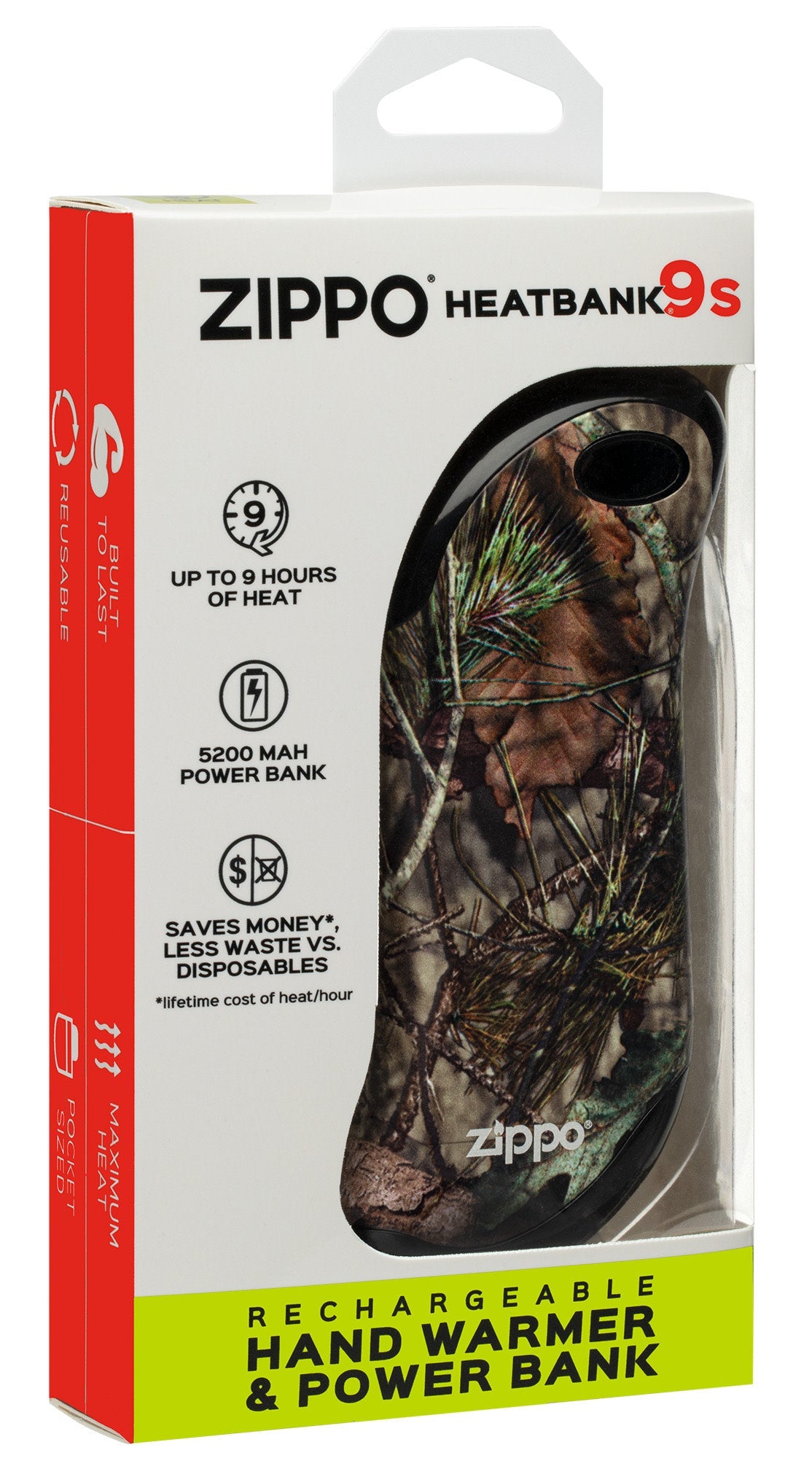 Mossy Oak Break Up Country HeatBank 9s Rechargeable Hand Warmer - Portable Electric Hand Warmer for Outdoor Activities, Hunting, Camping & Winter Sports
