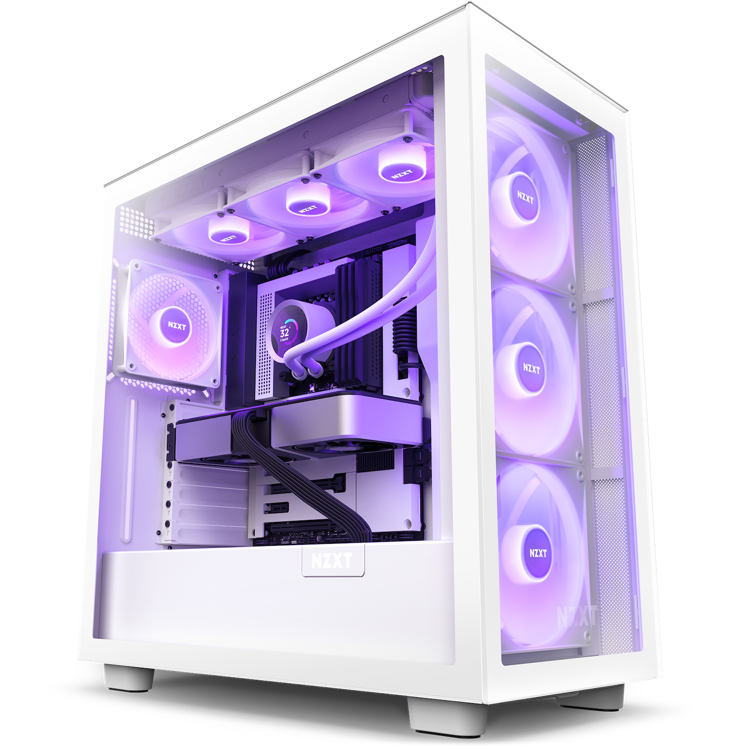 NZXT Kraken 360 RGB LCD AIO Liquid CPU Cooler - 360mm Radiator, Customizable LCD Display, RGB Lighting, Quiet Performance (White) - Perfect for Gaming PC Builds & High-End Workstations