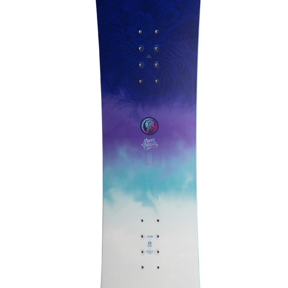Nidecker Micron Venus Girls All Mountain Snowboard - Lightweight & Durable for Freeride & Carving - Perfect for Young Female Riders on Powder & Groomed Runs