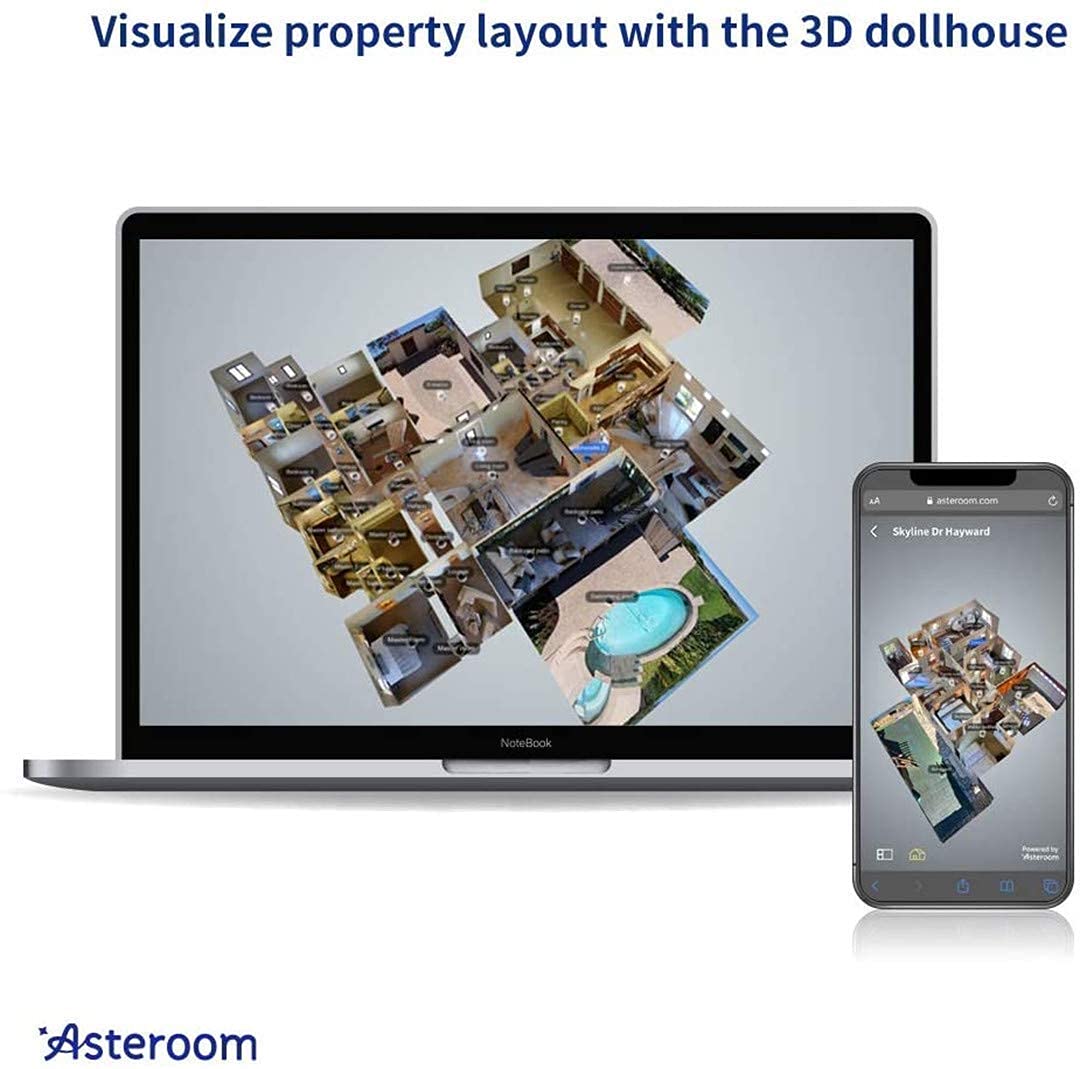 Asteroom 2nd Gen 360 Camera 3D Virtual Tour Kit for Real Estate Photography - Includes Digital Camera Rotator, Fisheye Lens & Tripod + iPhone 11 Pro Max Case Bundle - Perfect for Property Showcases, VR Tours & Business Presentations