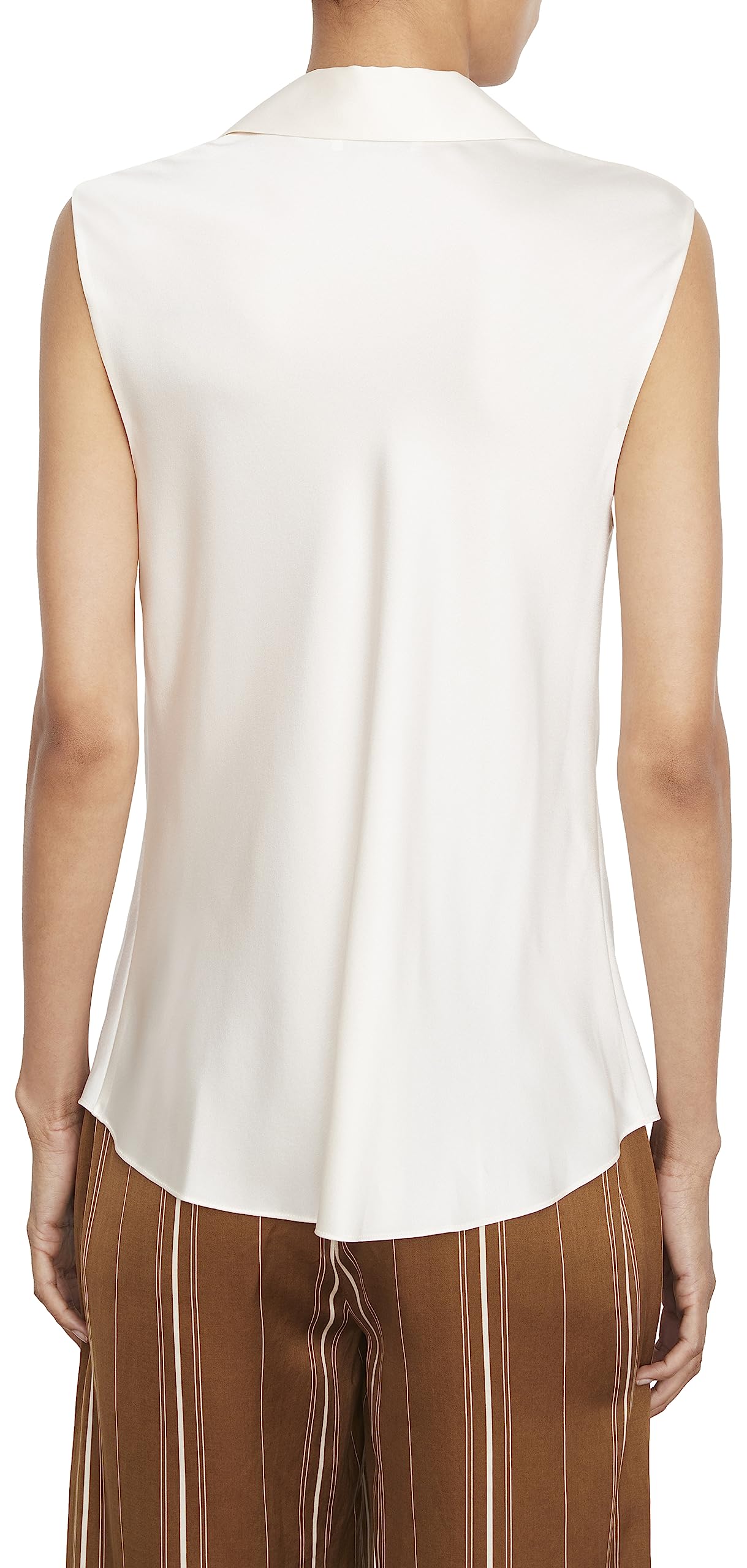 Vince Women's Sleeveless Bias Cut Shirt - Casual Summer Blouse for Work & Weekend Outings