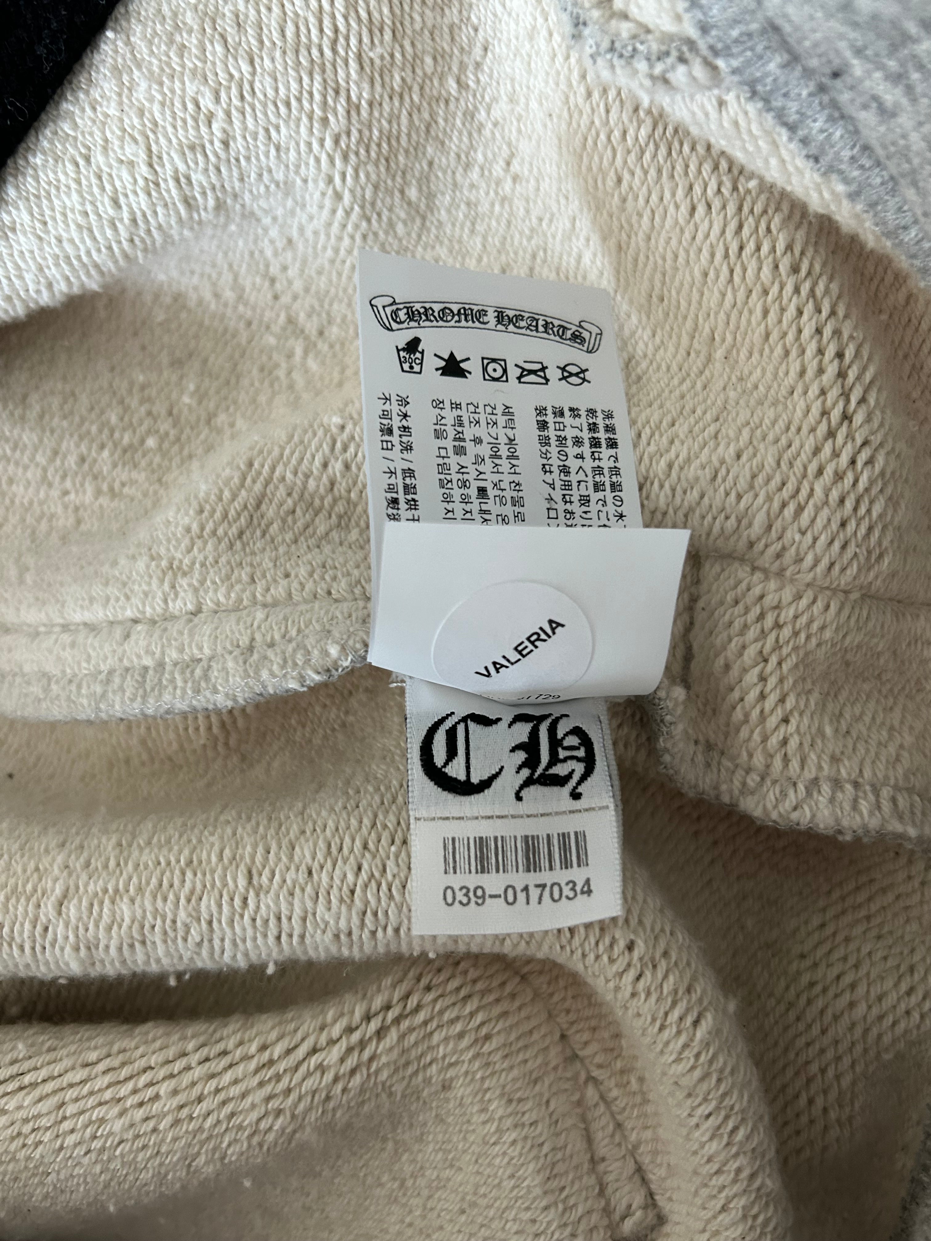 Chrome Hearts Grey & Black CH Logo Embroidered Sweatpants for Men - Luxury Streetwear Joggers for Casual Wear & Gym