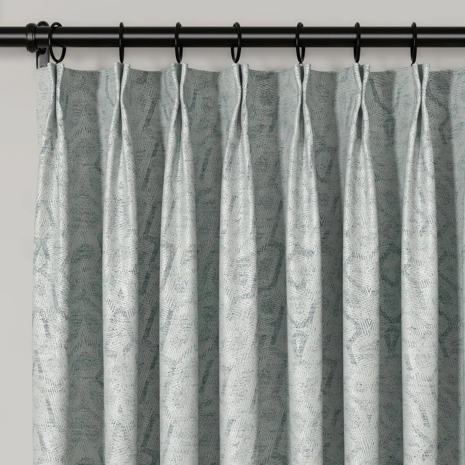 Lydia Polygon Jacquard Pleated Curtains - Elegant Window Treatment for Living Room, Bedroom & Office - Blackout & Light Filtering Home Decor