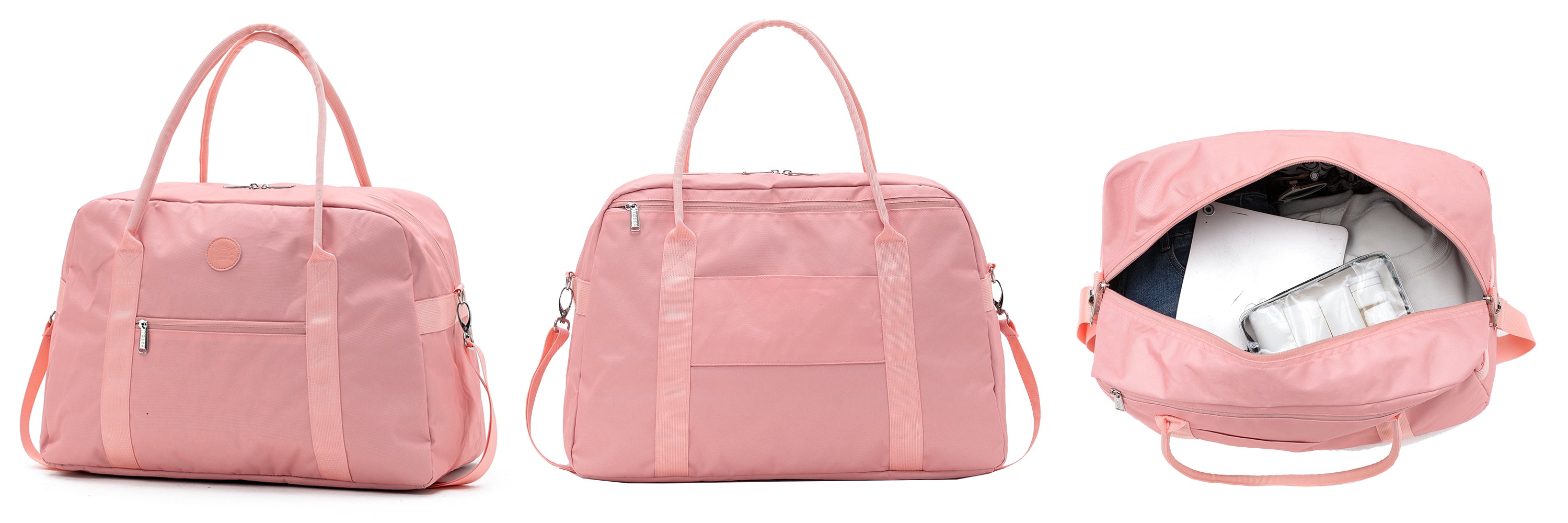 Tosca TCA935 Peach Cabin Tote Bag - Stylish & Spacious Travel Carry-On for Women | Perfect for Airplane, Beach & Weekend Getaways