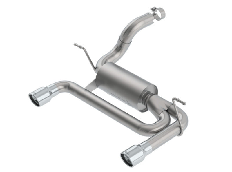 Borla ATAK Axle Back Exhaust System with Polished Tips for Jeep Wrangler JL 3.6L V6 (2018-2025) - Aggressive Sound & Performance Upgrade for Off-Road Adventures