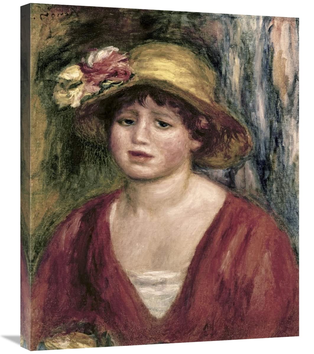 Pierre-Auguste Renoir Young Girl in a Red Dress 30 Inch Art Print - Perfect for Home Decor, Living Room Wall Art & Gift for Art Lovers