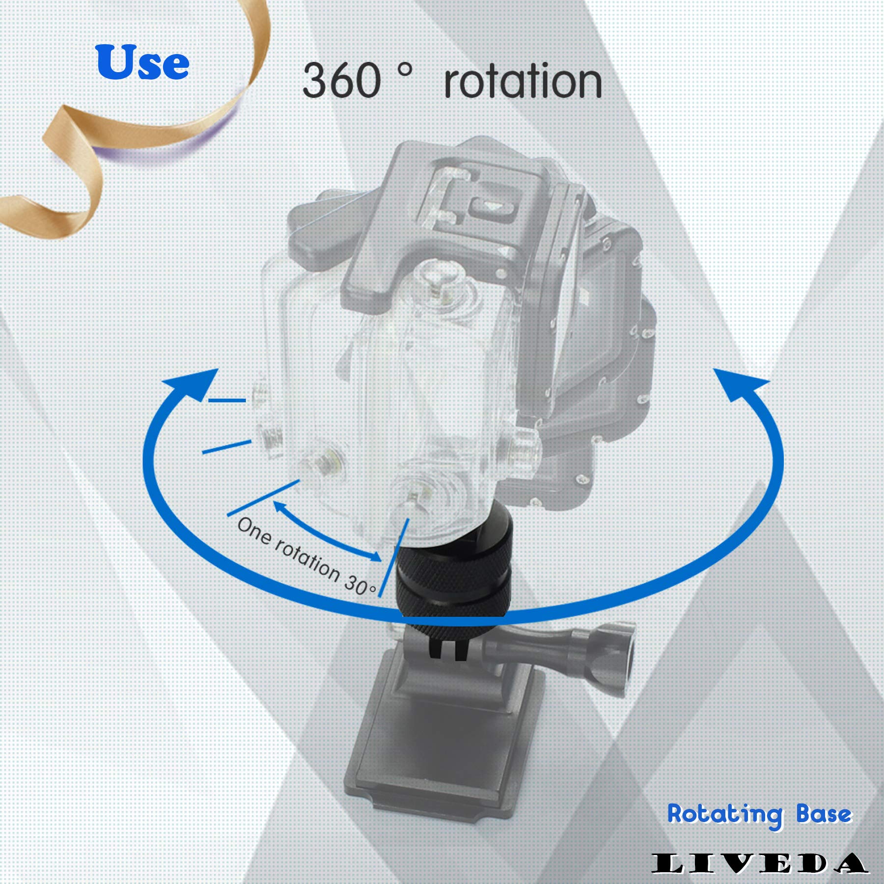 360 Degree Rotating Aluminum GoPro Tripod Mount Adapter - Compatible with GoPro Hero 10/9/8/7/6/5, DJI, XiaoYi, SJCAM, AKASO & Most Action Cameras - Perfect for Vlogging, Travel & Outdoor Adventure Photography