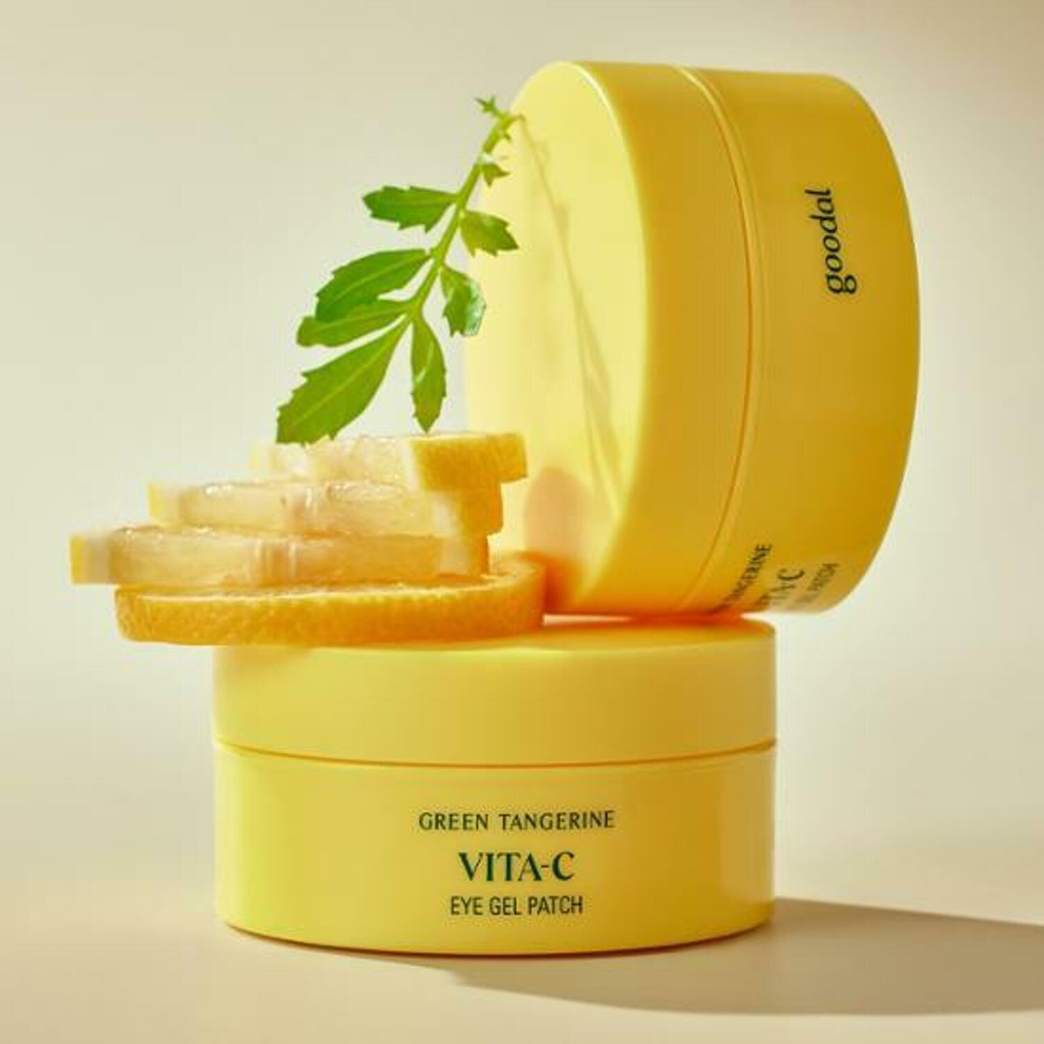 Goodal Green Tangerine Vita C Eye Gel Patch - 60 Count Brightening Under Eye Mask for Dark Circles & Puffiness - Perfect for Skincare Routine & Travel Essentials