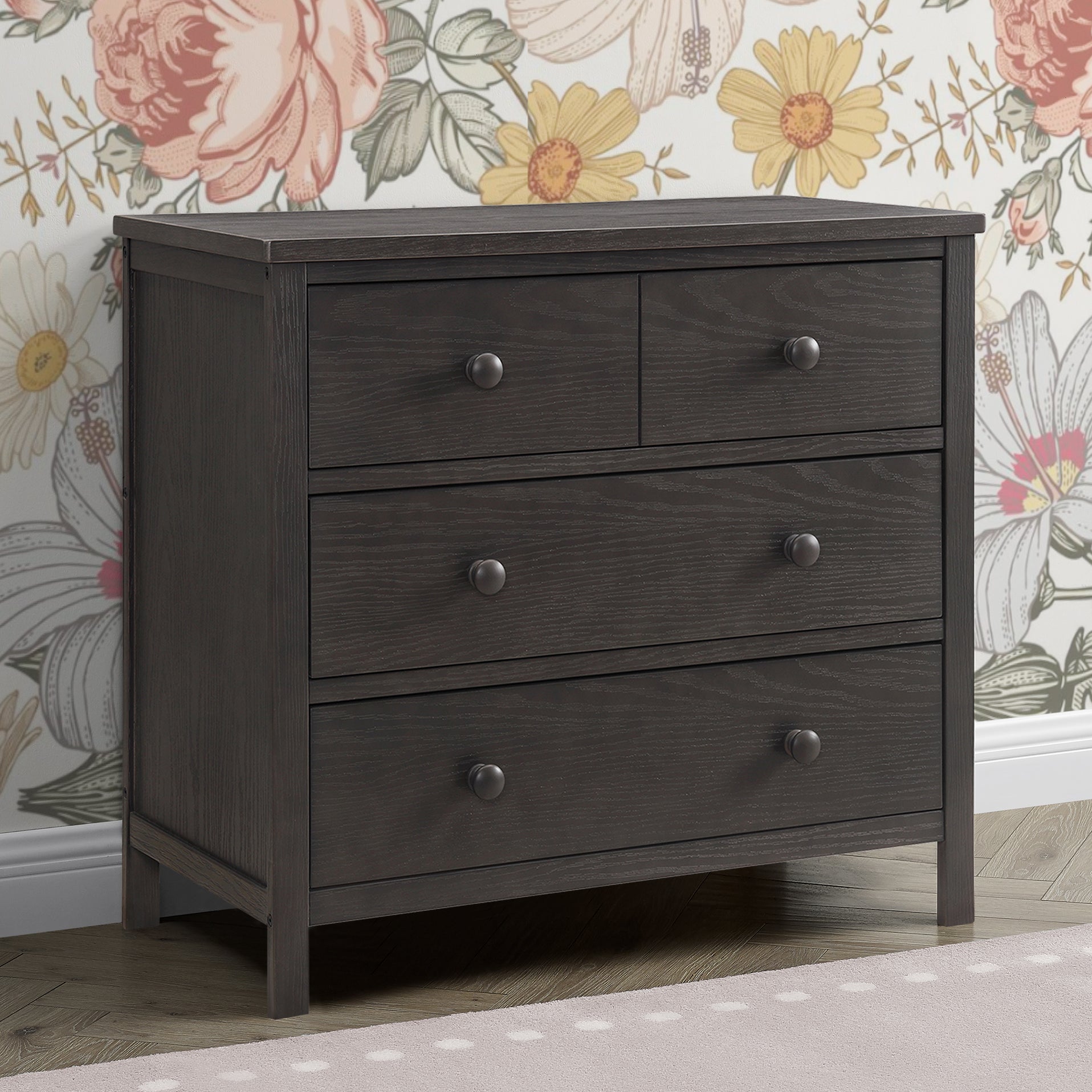 Sweet Beginnings 3 Drawer Dresser - White Nursery Dresser with Soft-Close Drawers for Baby Room Organization | Perfect for Baby Clothes, Diapers & Nursery Storage