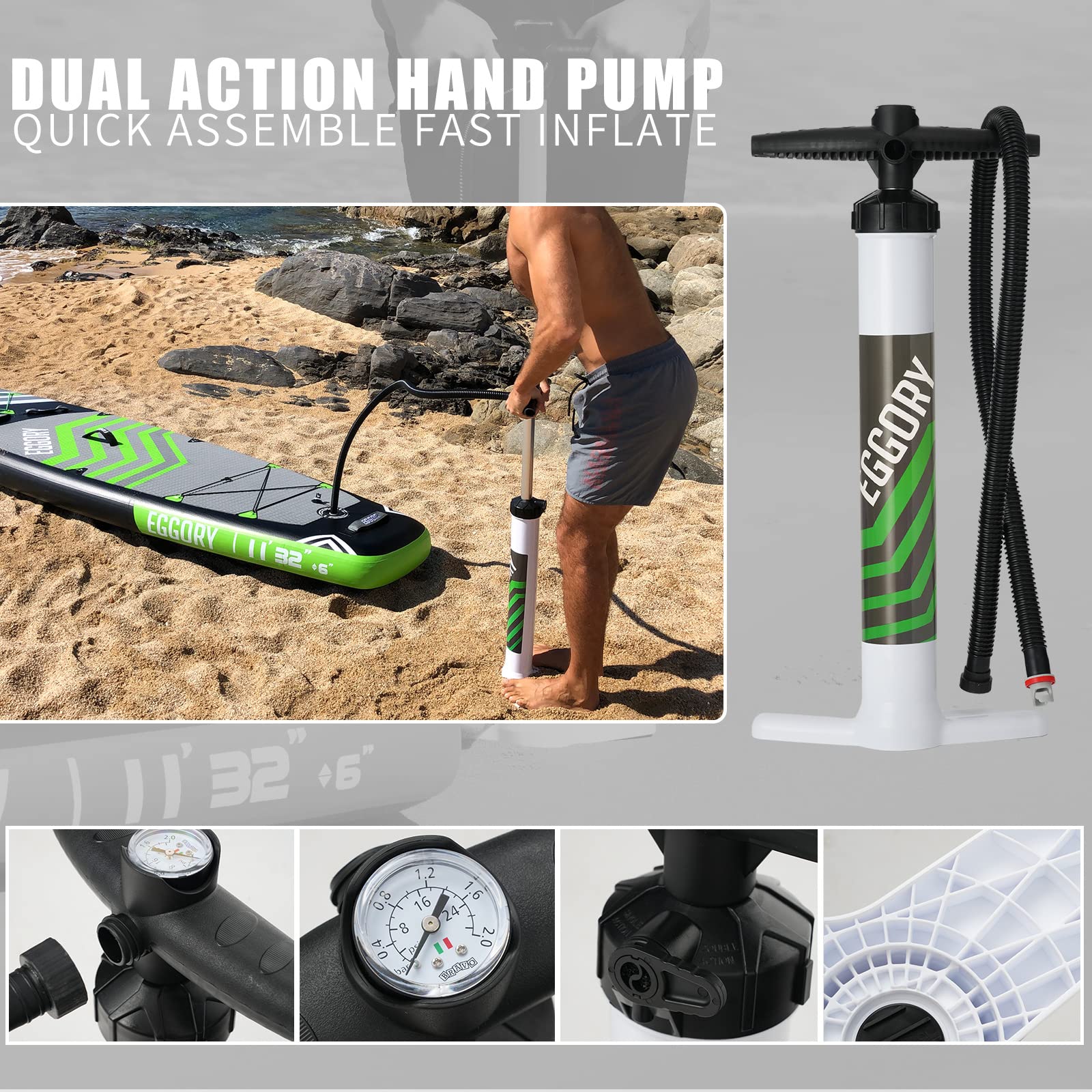 Inflatable Stand Up Paddle Board with Full Accessories - 335 x 81 x 15cm, Max 170kg Capacity - SUP Board for Yoga, Fishing & Family Water Sports