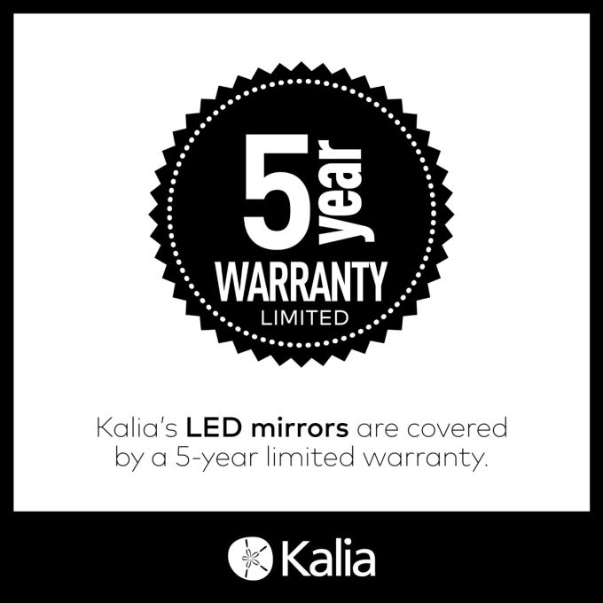 KALIA NOX 36x36 Inch LED Illuminated Bathroom Mirror - Modern Vanity Mirror with Adjustable Lighting for Makeup, Shaving & Home Decor
