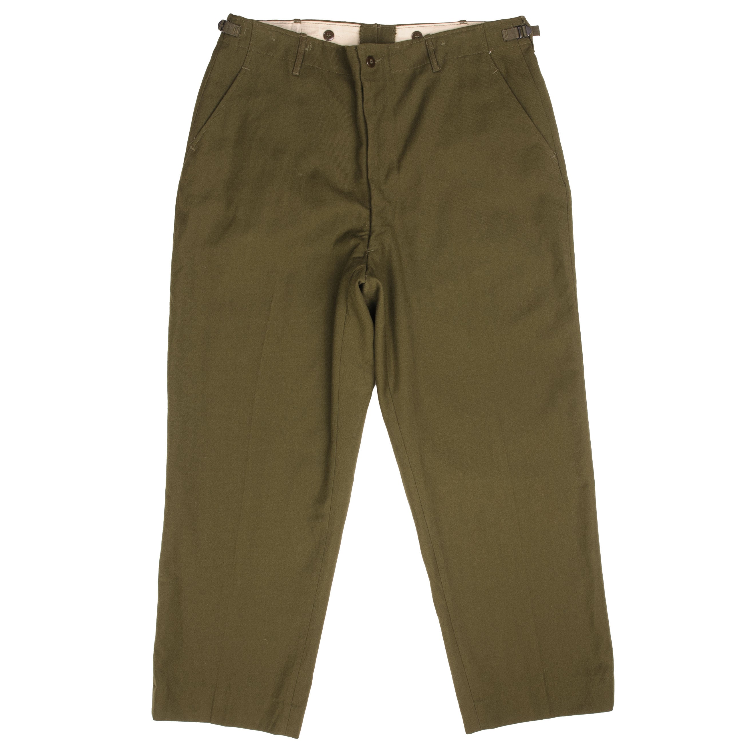Vintage US Army M51 Field Wool Trousers Pants - Korean War Era (1953) - Size Large Regular - Authentic Military Surplus for Outdoor, Reenactment & Vintage Fashion