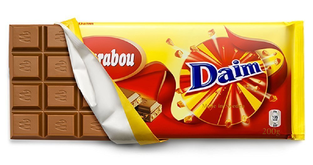 Premium Marabou Milk Chocolate with Daim Crunchy Caramel - 3 Pack (150g Each) - Perfect for Gifts, Snacking & Dessert Toppings